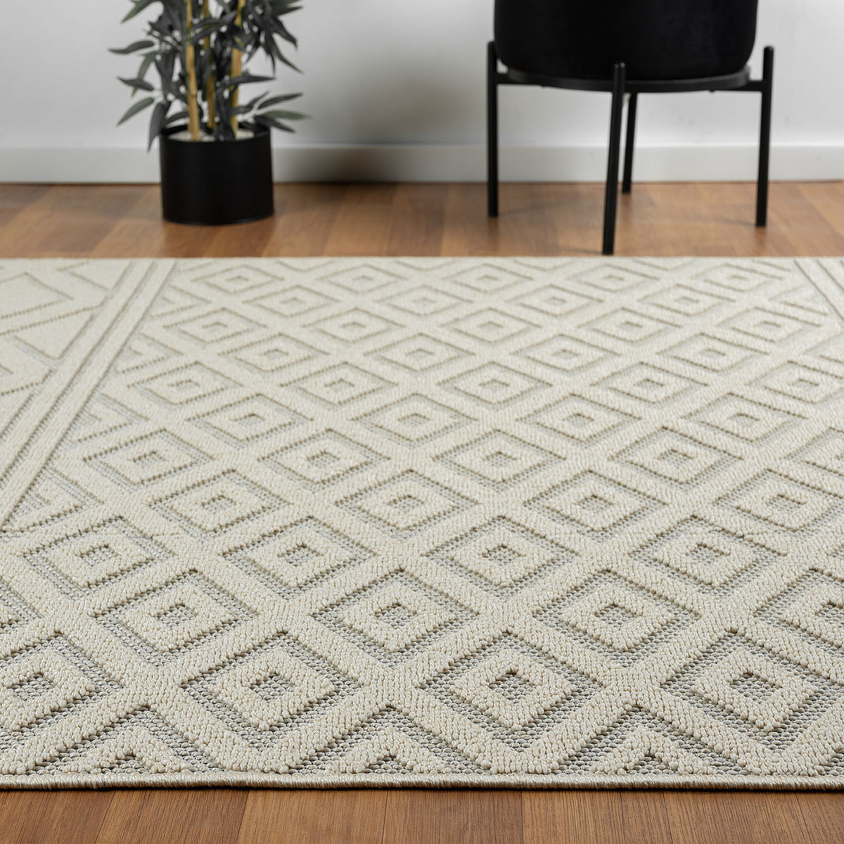 Teppich Boho Hochflor Wohnzimmer, Schlafzimmer, Küche, Flur, Waschbare