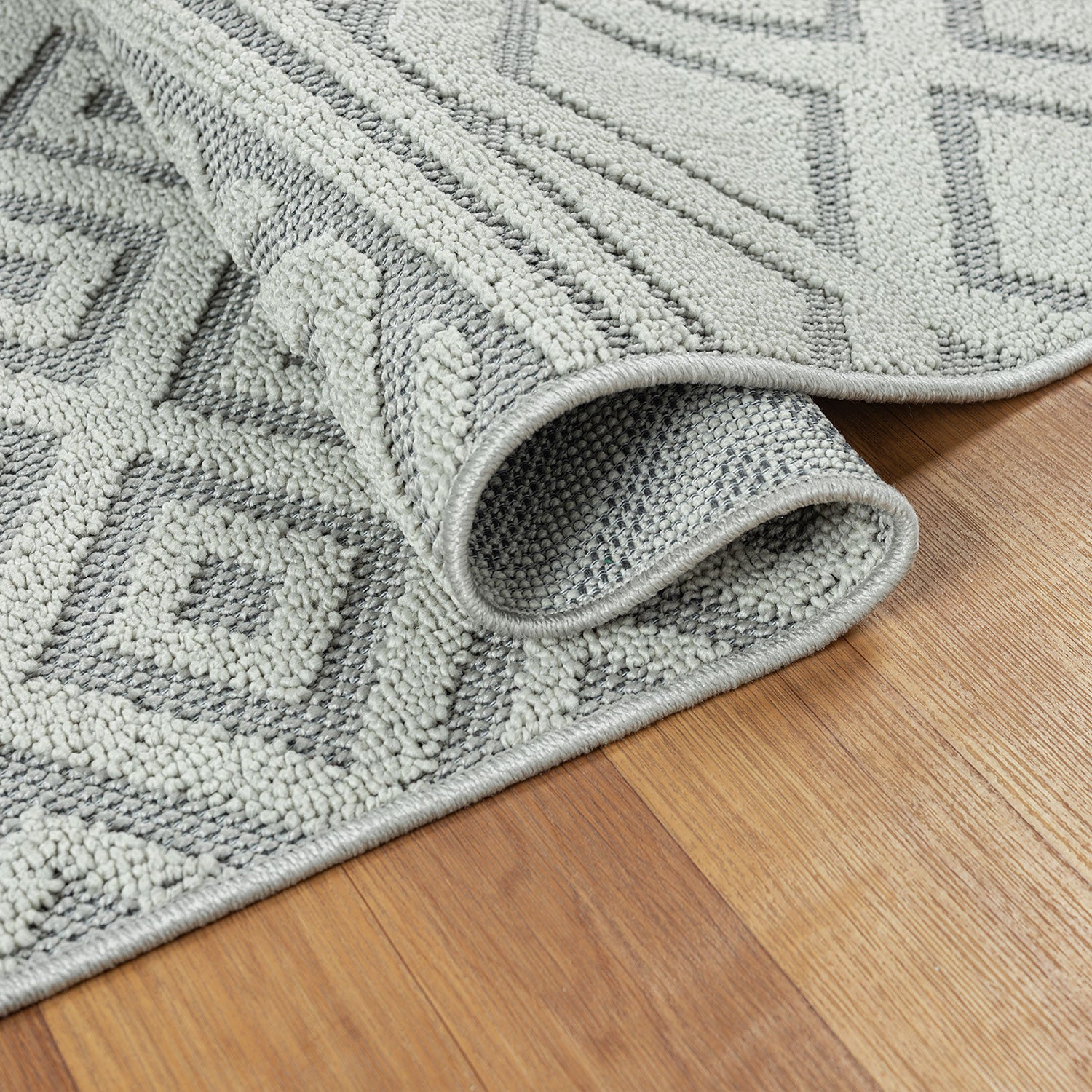 Boho high-pile rug for living room, bedroom, kitchen, hallway; washable 3D rug-zoom-7