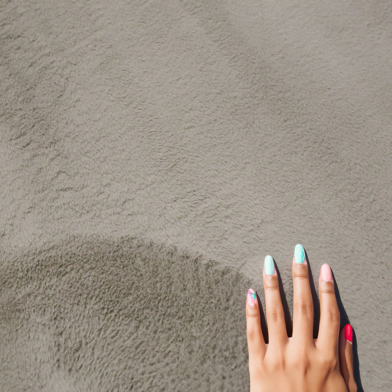 Carpet for living room/bedroom: Fluffy, short pile – washable and suitable for underfloor heating-zoom-