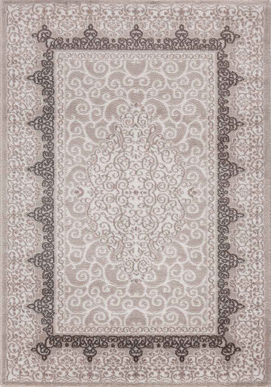 Teppich Designer Kurzflor Wohnzimmer Teppich mit Glitzer Abstrakt USED Optik in Braun-3