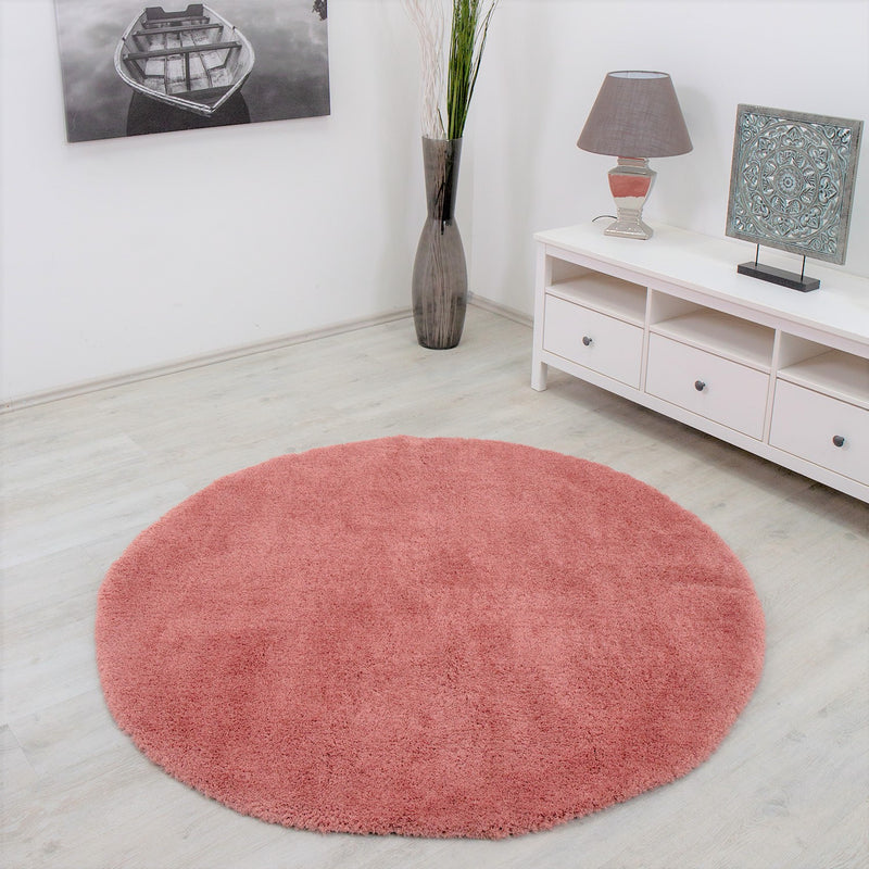 Teppich Hochflor Rosa Extra Weich Mikrofiber Flauschiger für Wohnzimmer, Schlafzimmer, kinderzimmer-zoom-
