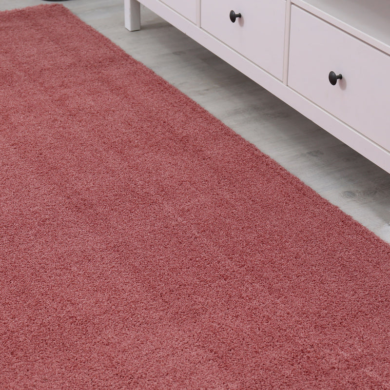 Teppich Hochflor Rosa Extra Weich Mikrofiber Flauschiger für Wohnzimmer, Schlafzimmer, kinderzimmer-zoom-