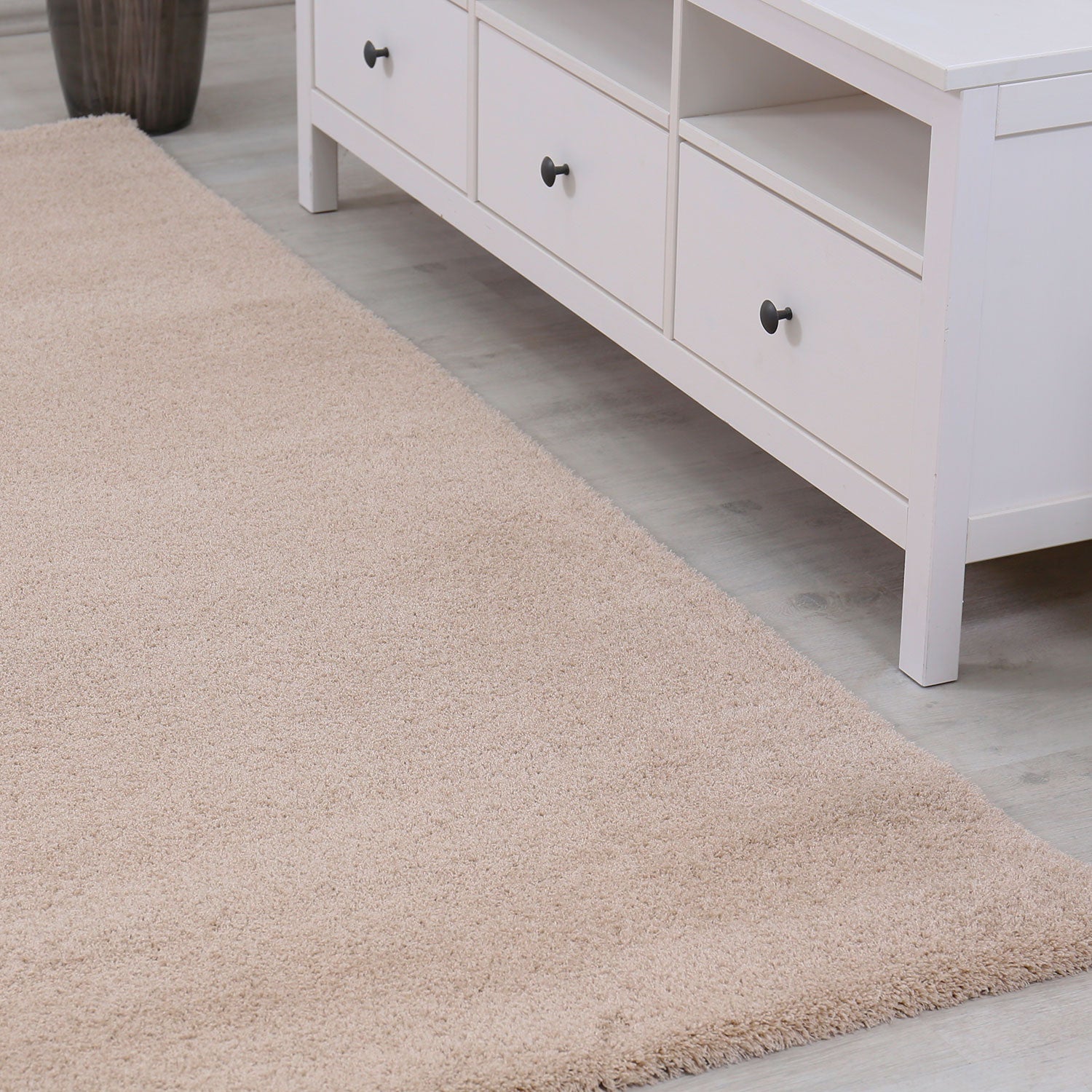 Teppich Hochflor Beige Extra Weich Mikrofiber Flauschiger für Wohnzimmer, Schlafzimmer, kinderzimmer-3