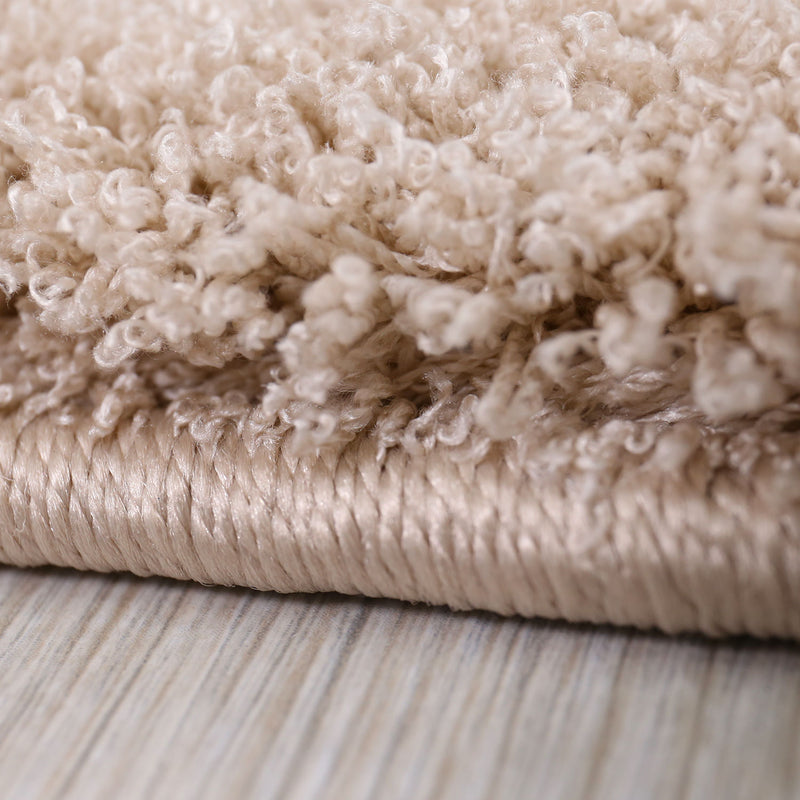 Teppich Hochflor Beige Extra Weich Mikrofiber Flauschiger für Wohnzimmer, Schlafzimmer, kinderzimmer-zoom-