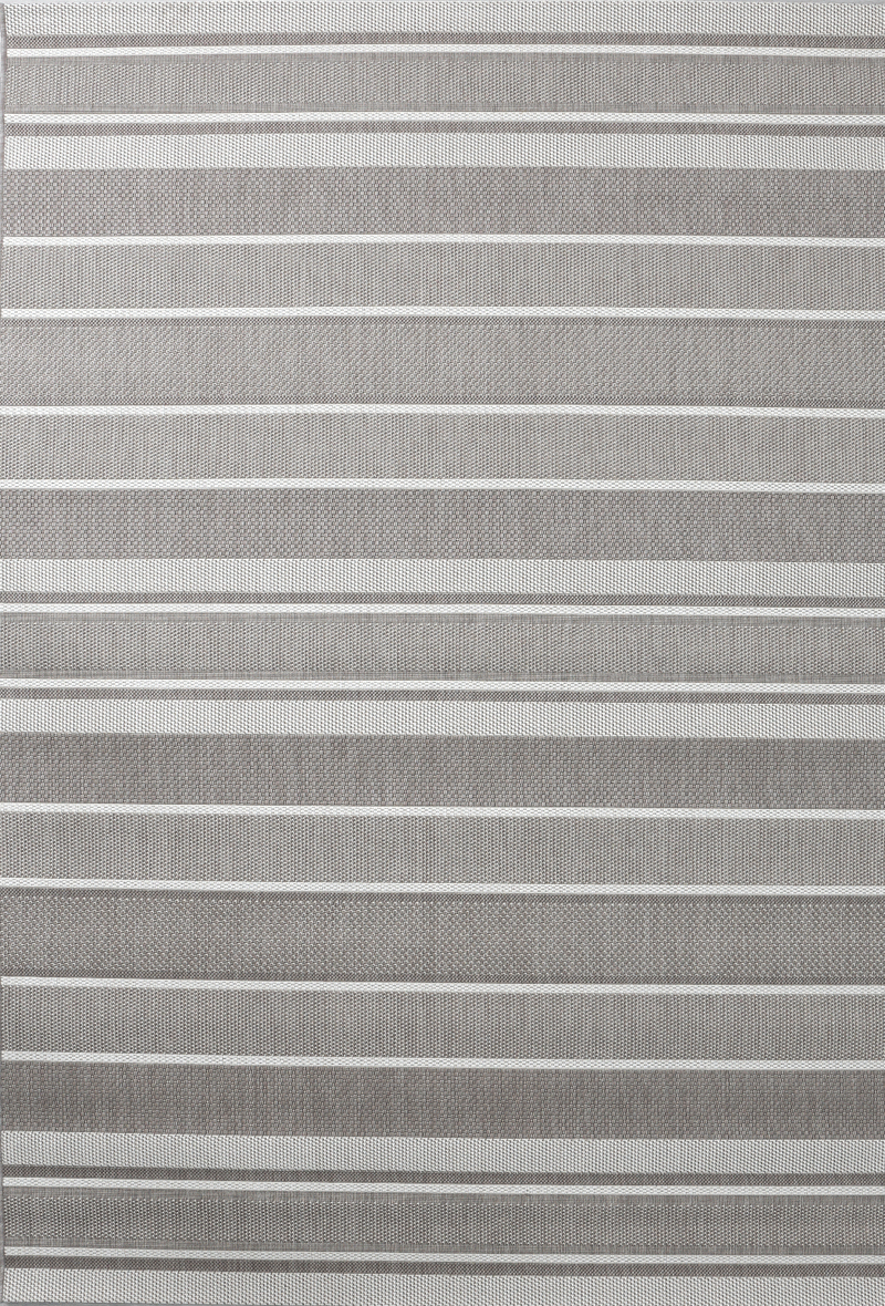 Flatweave Rug Striped Indoor and Outdoor Durable 100% Polypropylene Beige-zoom-
