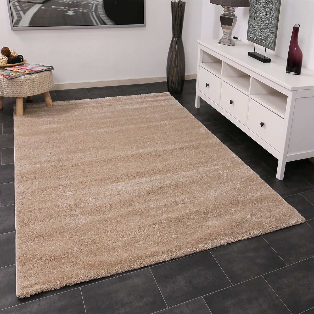 Teppich Flauschig Weich Seidiger Glanz Maximale Gemütlichkeit  für elegantes Wohnen-2