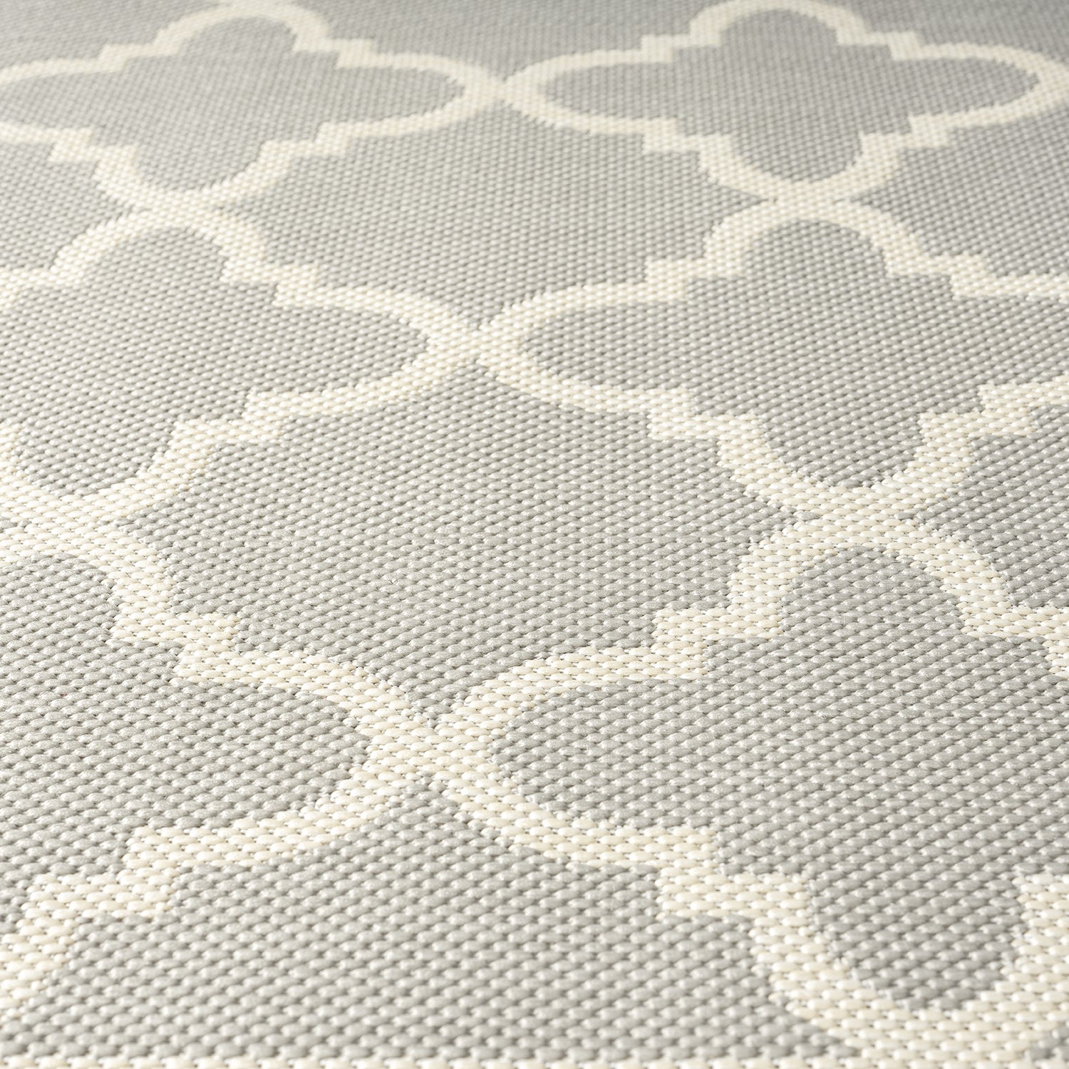 Teppich In- und Outdoor Flachgewebe Terrasse Balkon Wetterfest Wintergarten Robust Marokkanisch geprägtes Design