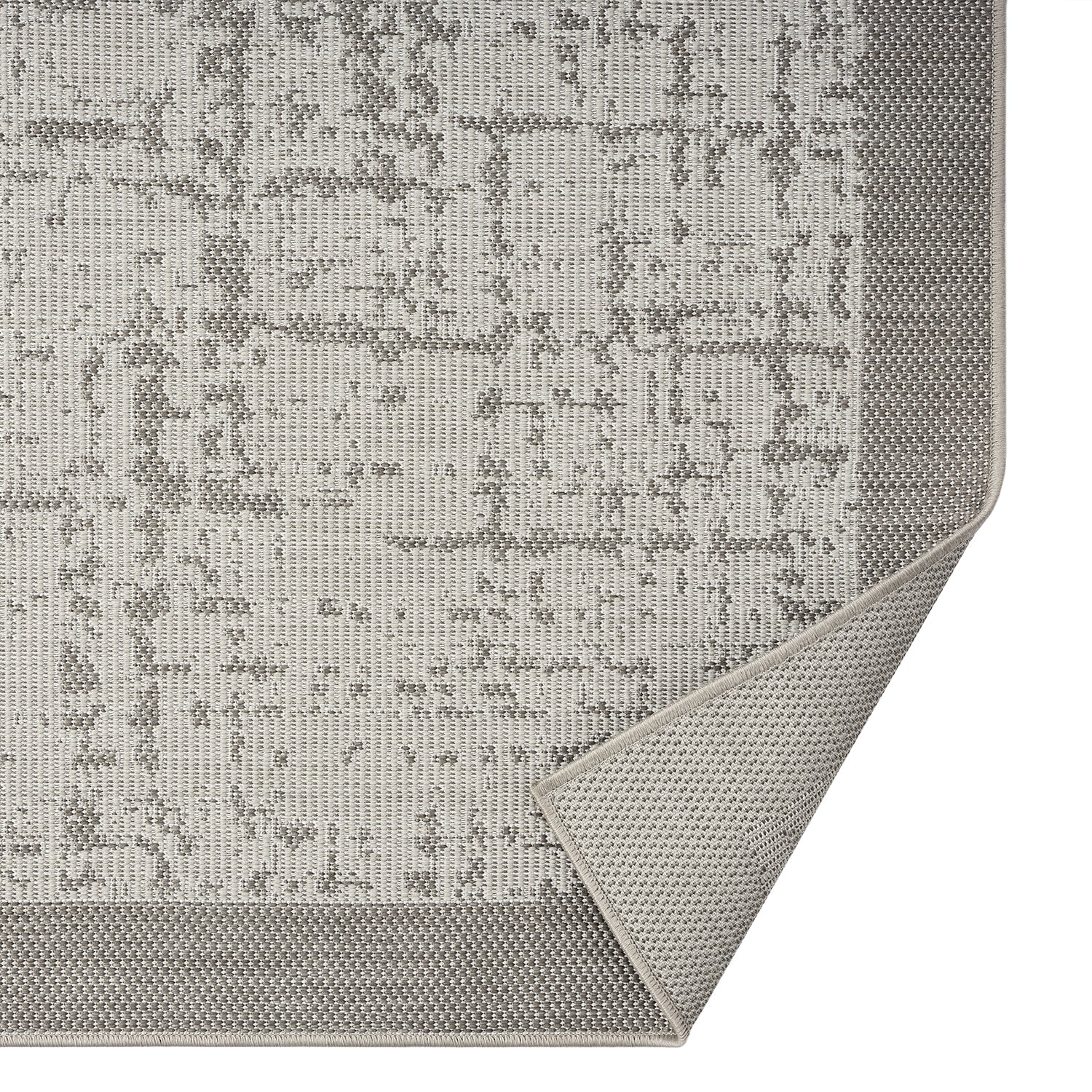 Teppich In- und Outdoor Flachgewebe Terrasse Balkon Wintergarten Robust Abstrakt Grau Anthrazit Braun-zoom-7