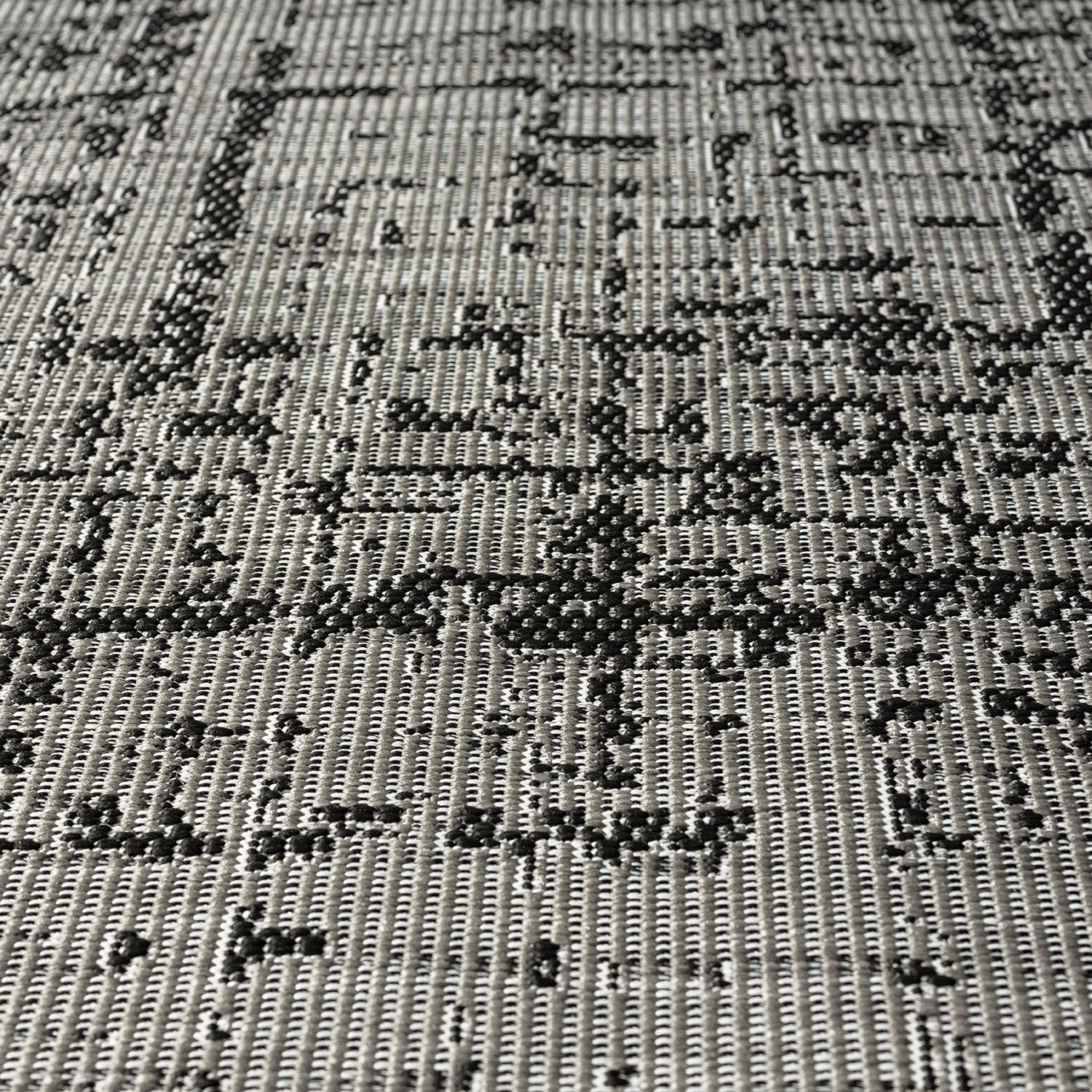 Teppich In- und Outdoor Flachgewebe Terrasse Balkon Wintergarten Robust Abstrakt Grau Anthrazit Braun-zoom-4