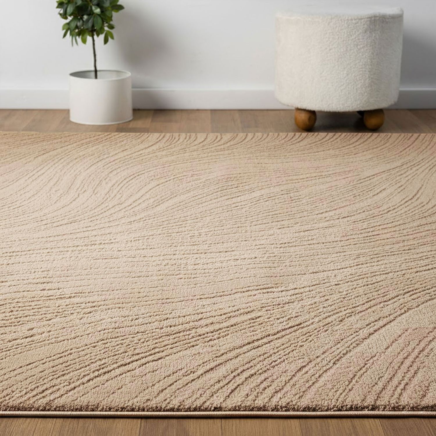 Teppich Kurzflor Modern 3D Muster Hoch-Tief-Struktur Wohnzimmer&Schlafzimmer-53