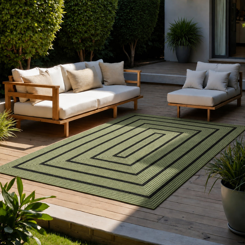 Teppich In- & Outdoor Wetterfest – Balkon Terrasse Garten, Wohnzimmer & Küche -Waschbar-zoom-