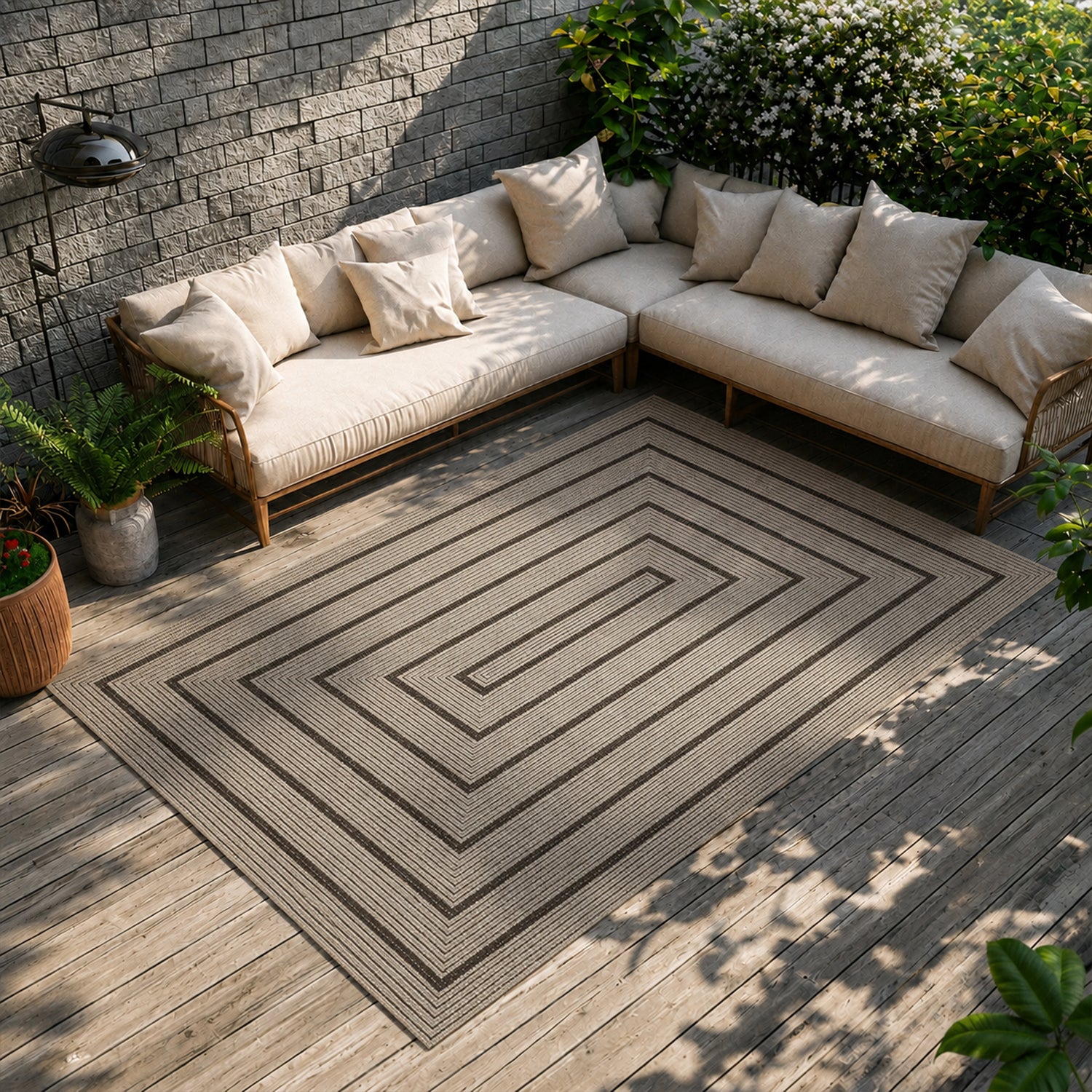 Teppich In- & Outdoor Wetterfest – Balkon Terrasse Garten, Wohnzimmer & Küche -Waschbar-zoom-15