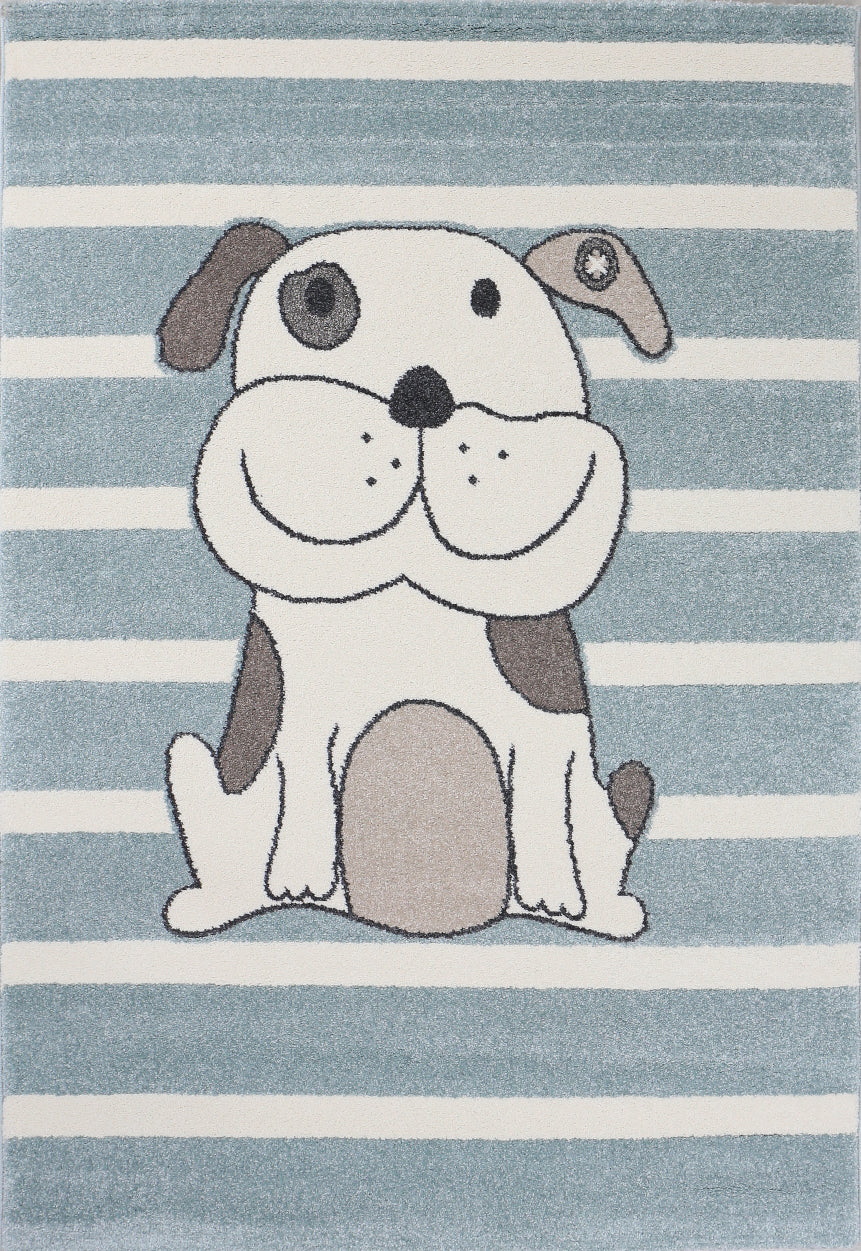 Teppich Hunde Welpe Kinder Zimmer Gestreift-4
