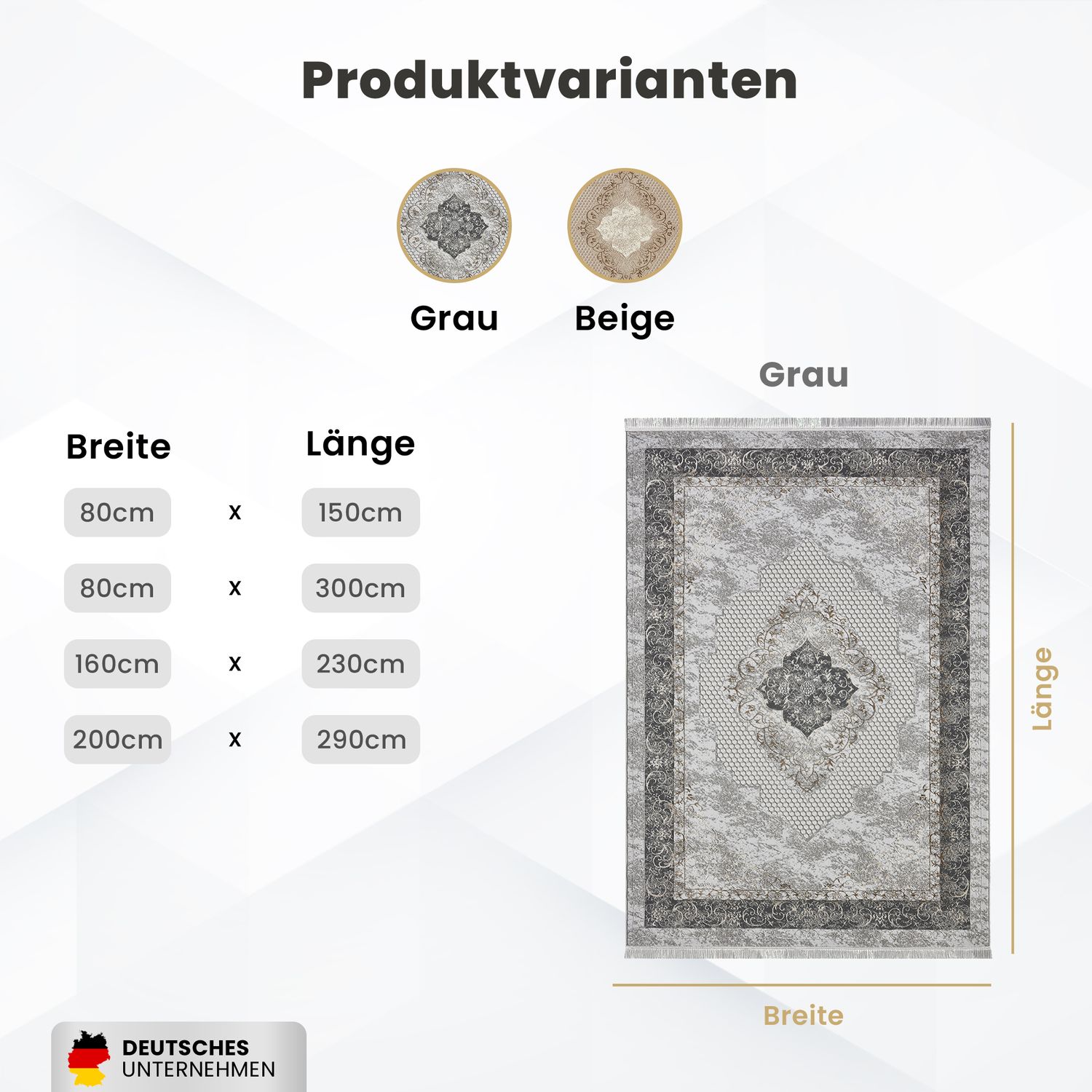 Teppich Klassisch Modern mit Ornament-Muster Orient Läufer Für Fußbodenheizung geeignet-15