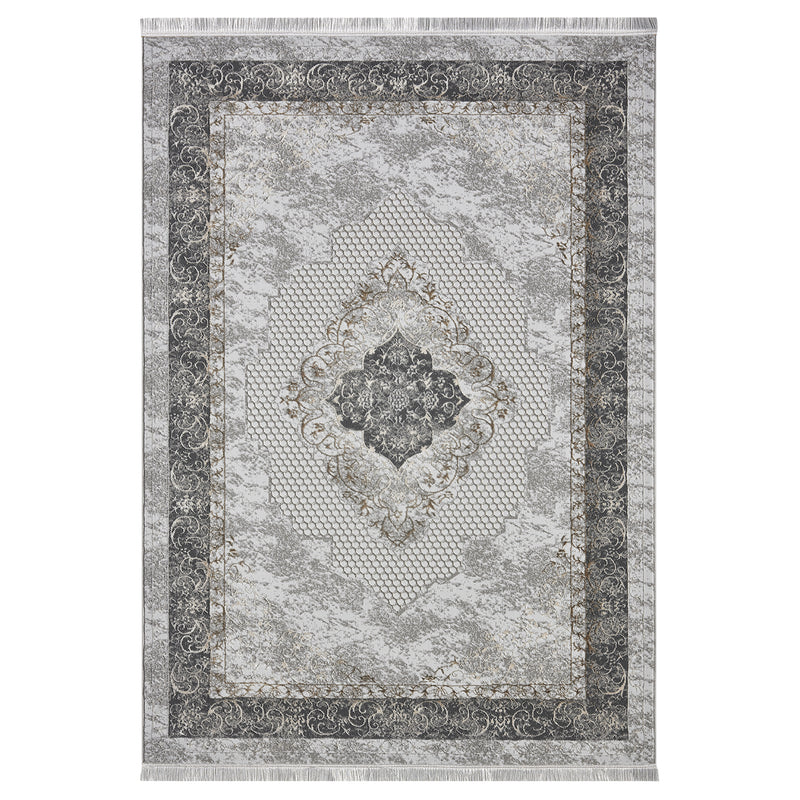 Classic Modern Rug with Ornamental Pattern, Oriental Runner, Suitable for Underfloor Heating-zoom-
