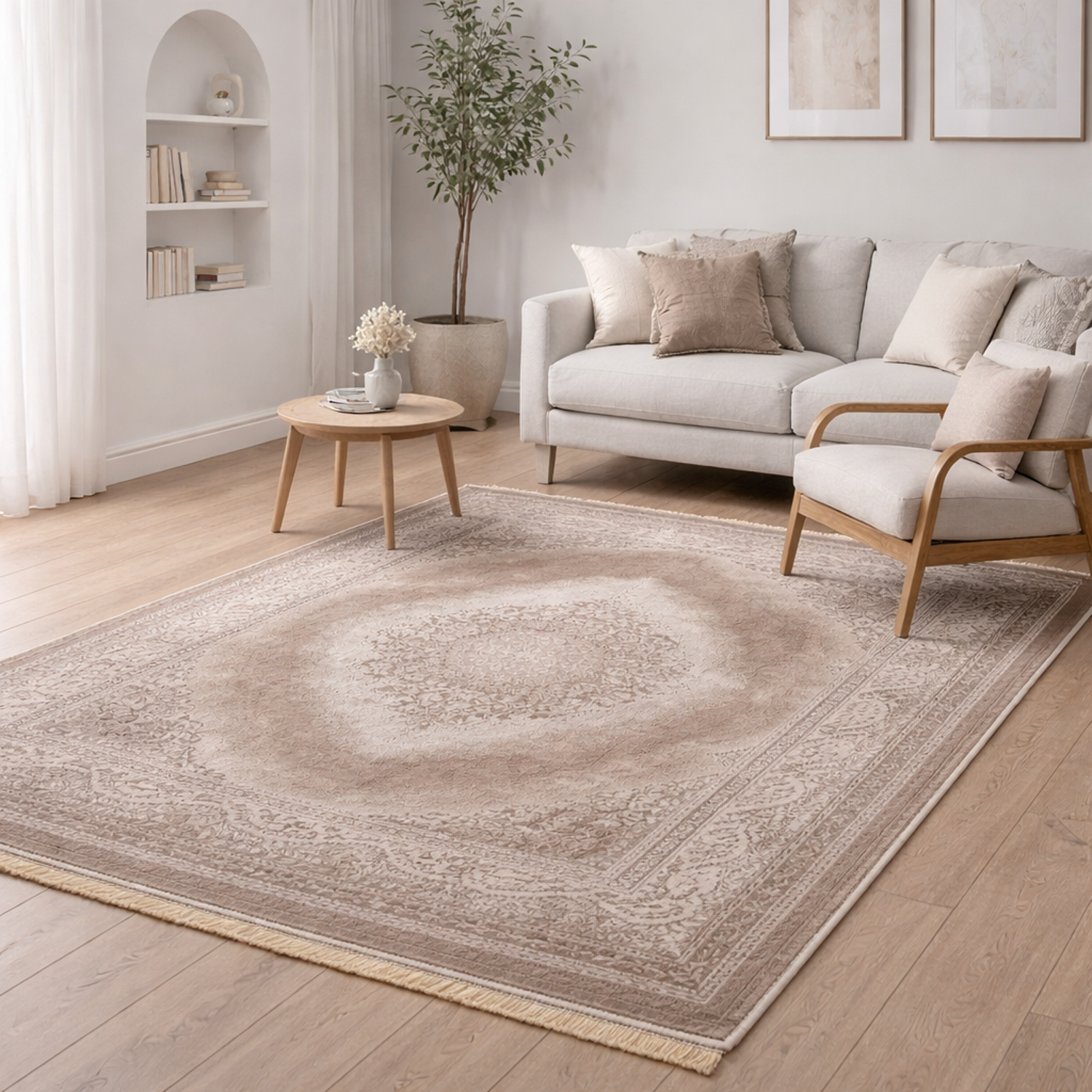 Teppich Kurzflor Moderner Teppich mit Ornament-Muster – Pflegeleicht & Robust – Für Fußbodenheizung geeignet-zoom-5