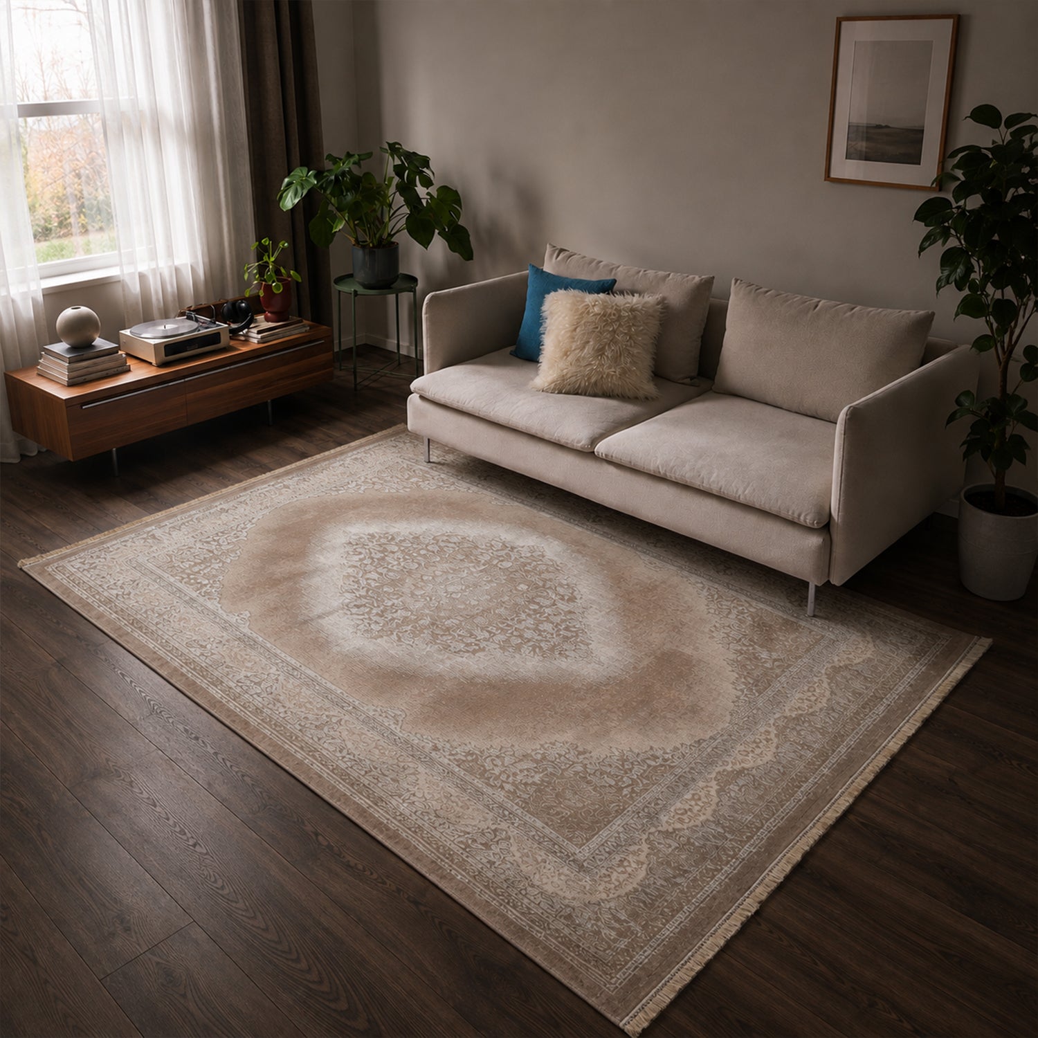 Teppich Kurzflor Moderner Teppich mit Ornament-Muster – Pflegeleicht & Robust – Für Fußbodenheizung geeignet-zoom-13