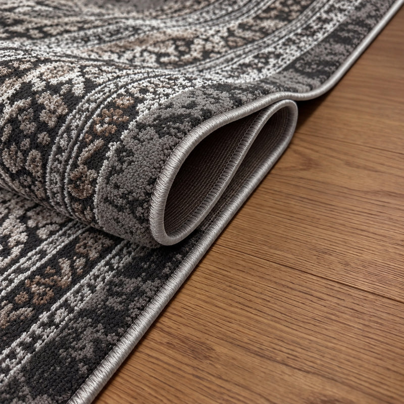 Teppich Kurzflor Moderner Teppich mit Ornament-Muster – Pflegeleicht & Robust – Für Fußbodenheizung geeignet-zoom-