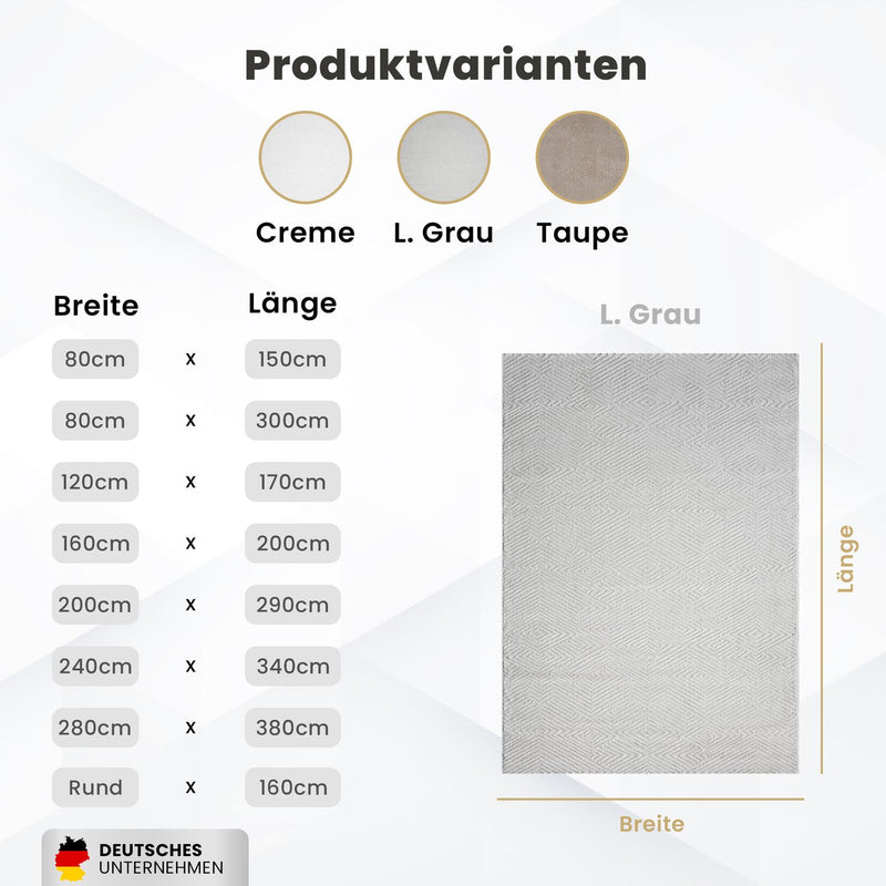 Teppich Kurzflor Wohnzimmer Rauten Hochtief-Muster/ 3D-Effekt Schlafzimmer Boho-zoom-