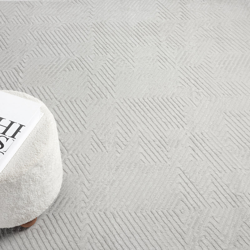 Teppich Kurzflor Wohnzimmer Rauten Hochtief-Muster/ 3D-Effekt Schlafzimmer Boho-zoom-