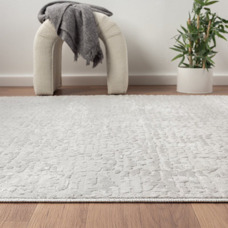 Living room rug, short pile, bedroom runner, high-low pattern/3D effect, Boho-zoom-