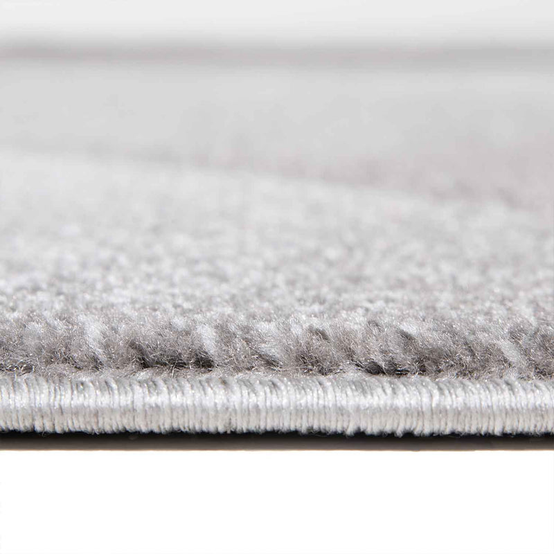 Designer Teppich Modern Geometrische Muster Kurzflorig Grau Schwarz Weiß Meliert-zoom-