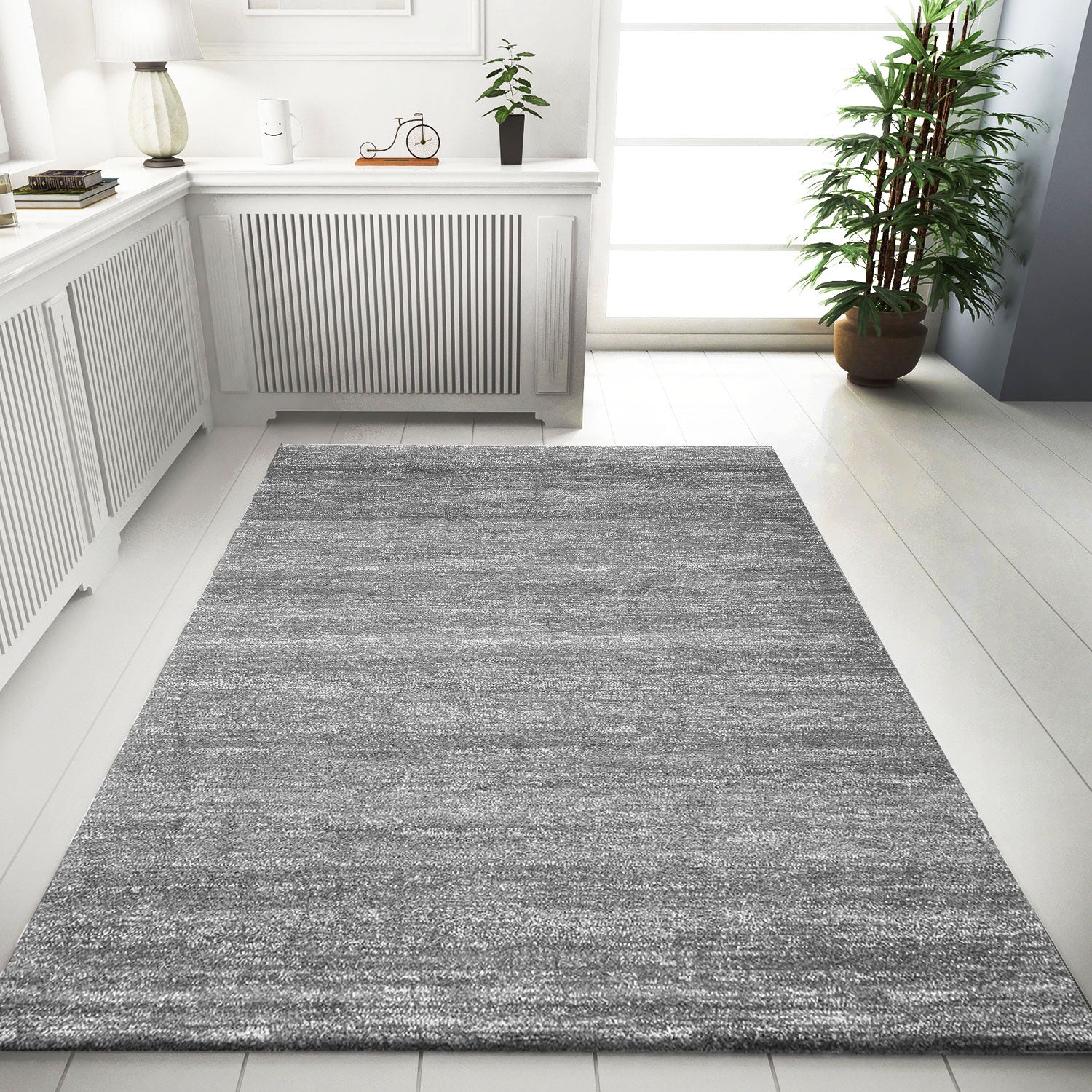 Modern Grey Melange Rug for Living Room, Children's Room, Bedroom, Hallway, and Kitchen-3