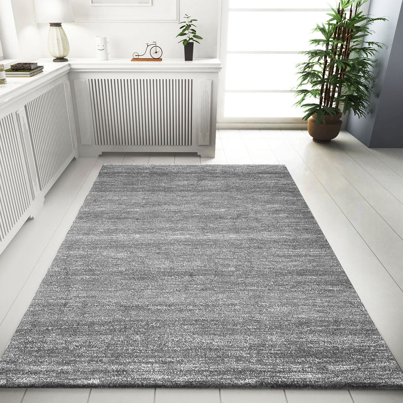 Modern Grey Melange Rug for Living Room, Children's Room, Bedroom, Hallway, and Kitchen-zoom-