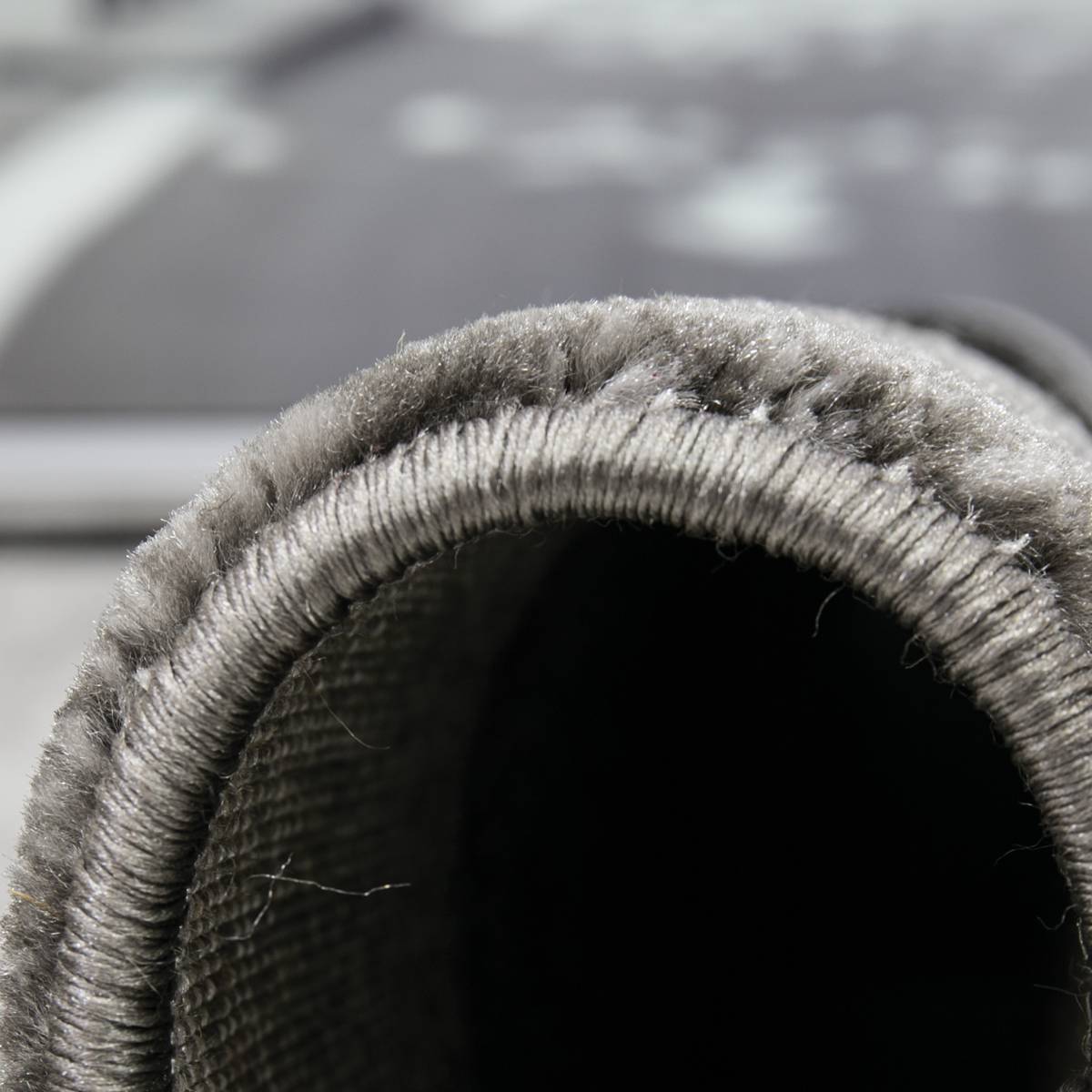 Designer living room rug, grey checkered with color gradient and contour cut-5