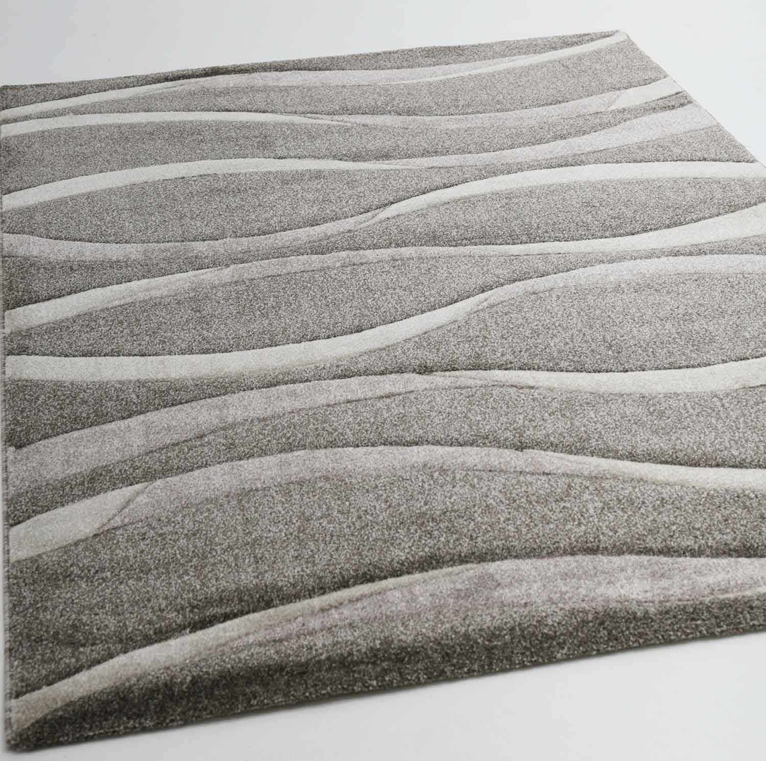 Designer rug, checkered, modern, trendy, hand-cut contours in various color variations-8