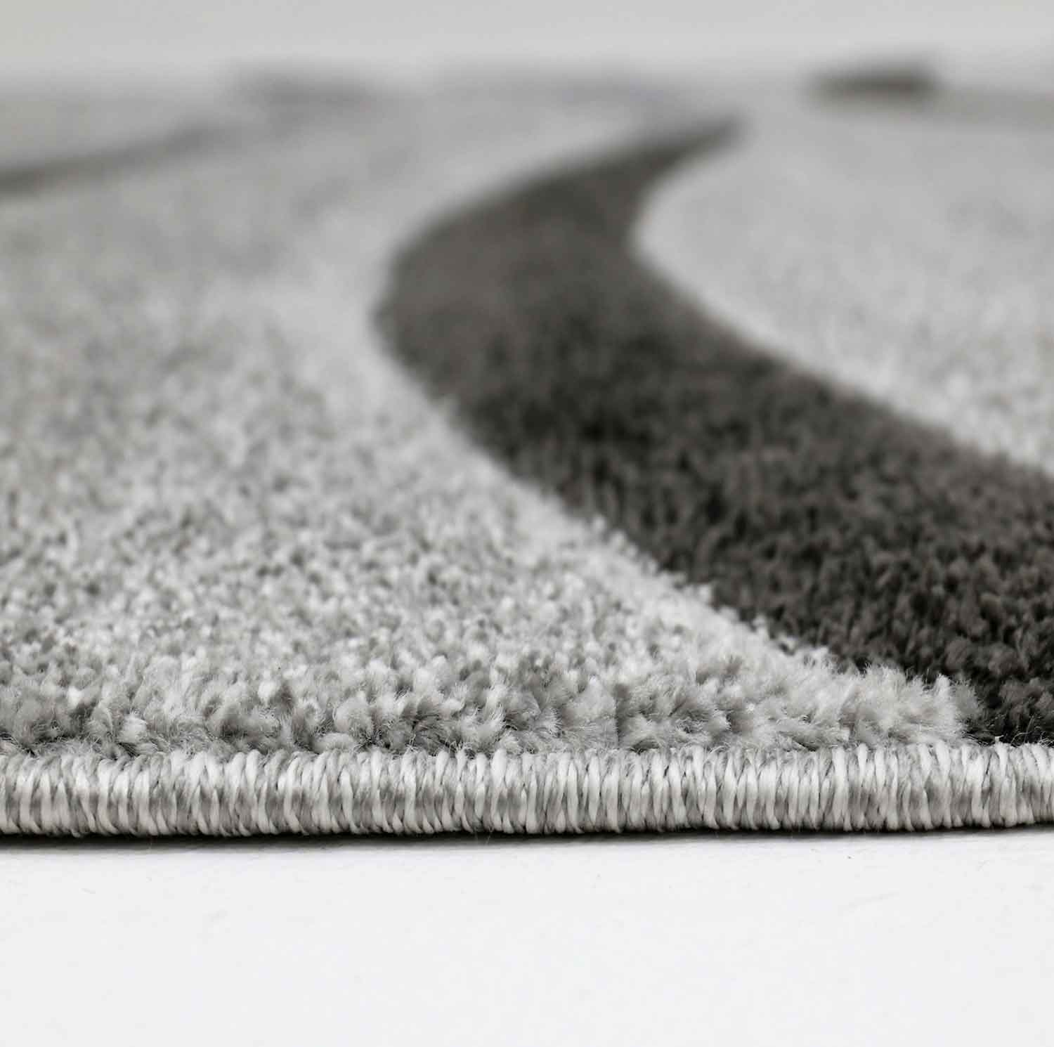 Designer rug, checkered, modern, trendy, hand-cut contours in various color variations-3