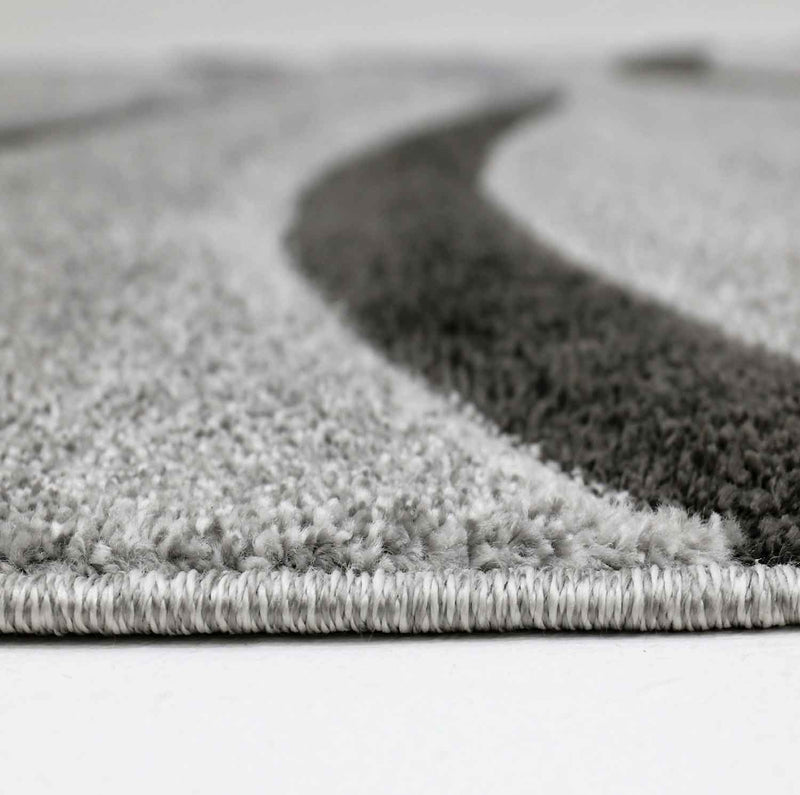 Designer rug, checkered, modern, trendy, hand-cut contours in various color variations-zoom-