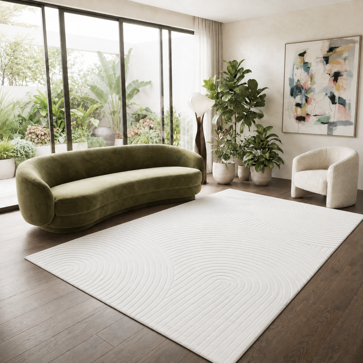 Teppich Modern Wohnzimmer Kurzflor Läufer 3D Hoch&Tief Effekt Weich Pflegeleicht Muster-2