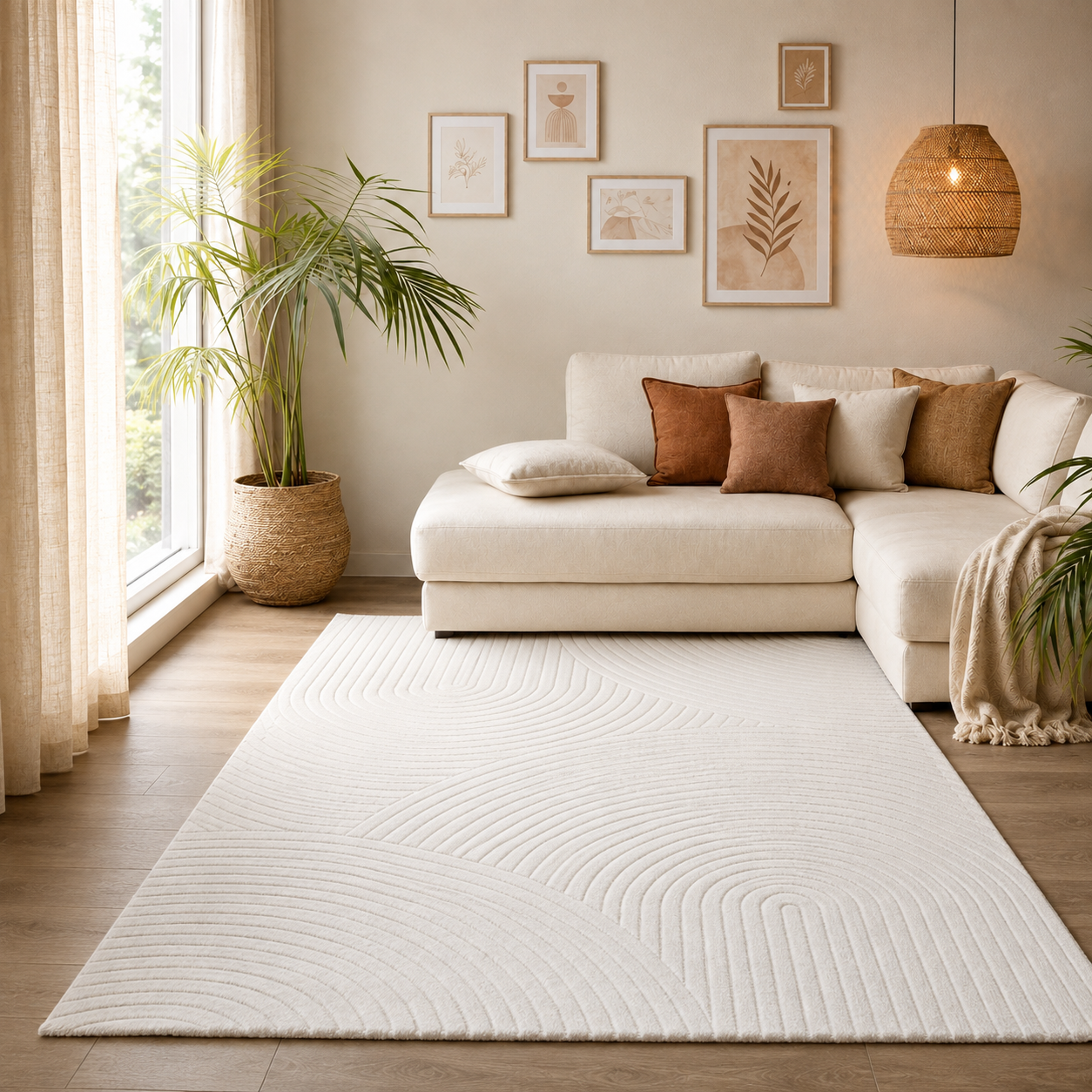 Teppich Modern Wohnzimmer Kurzflor Läufer 3D Hoch&Tief Effekt Weich Pflegeleicht Muster-zoom-5