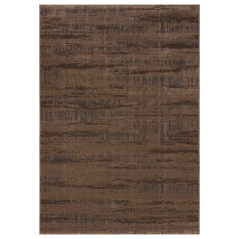Teppich Modern Wohnzimmer Schlafzimmer Boho 3D Effekt Hoch&Tief Pflegeleicht in Braun und Anthrazit-zoom-