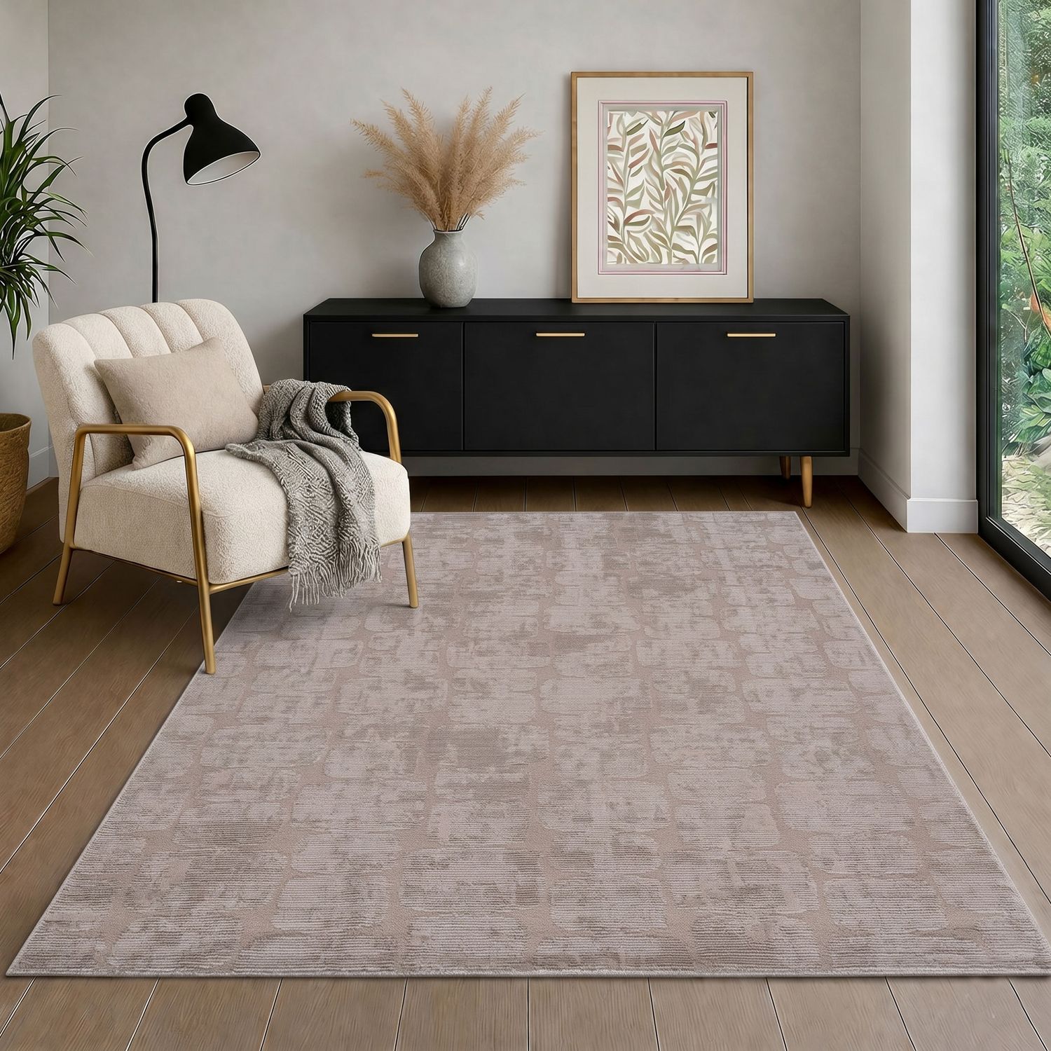 Teppich Modern Wohnzimmer Schlafzimmer Rechteck 3D Effekt Hoch&Tief Pflegeleicht-zoom-1