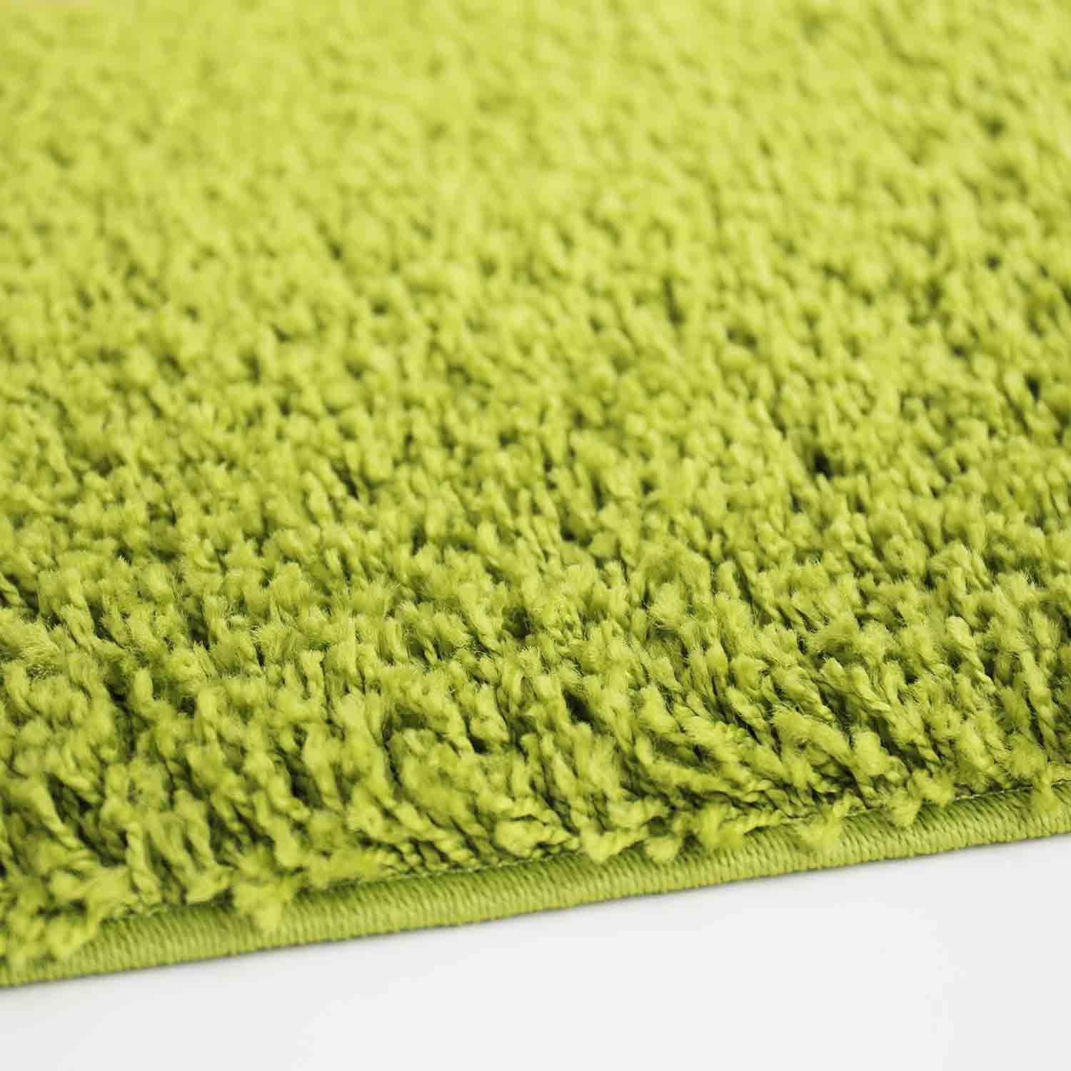 Prime Shaggy High Pile Long Pile Plain Modern Green Rug for Living Room, Bedroom, Kitchen-zoom-4