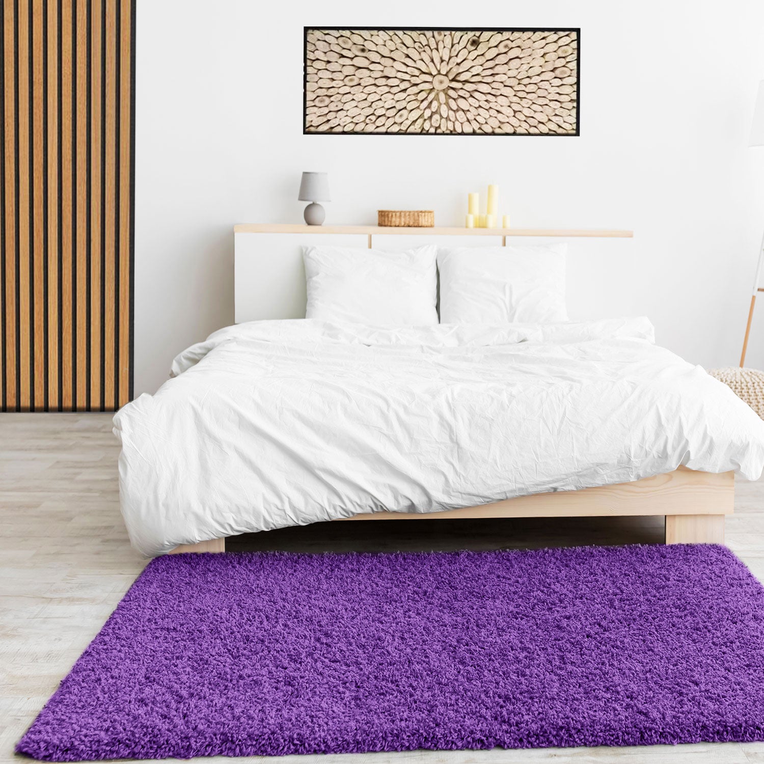 Teppich Prime Shaggy Hochflor Langflor Einfarbig Modern Lila  für Wohnzimmer, Schlafzimmer, kinderzimmer-2