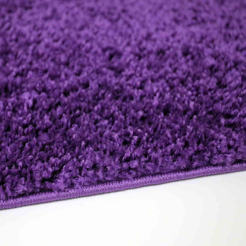 Teppich Prime Shaggy Hochflor Langflor Einfarbig Modern Lila  für Wohnzimmer, Schlafzimmer, kinderzimmer-zoom-