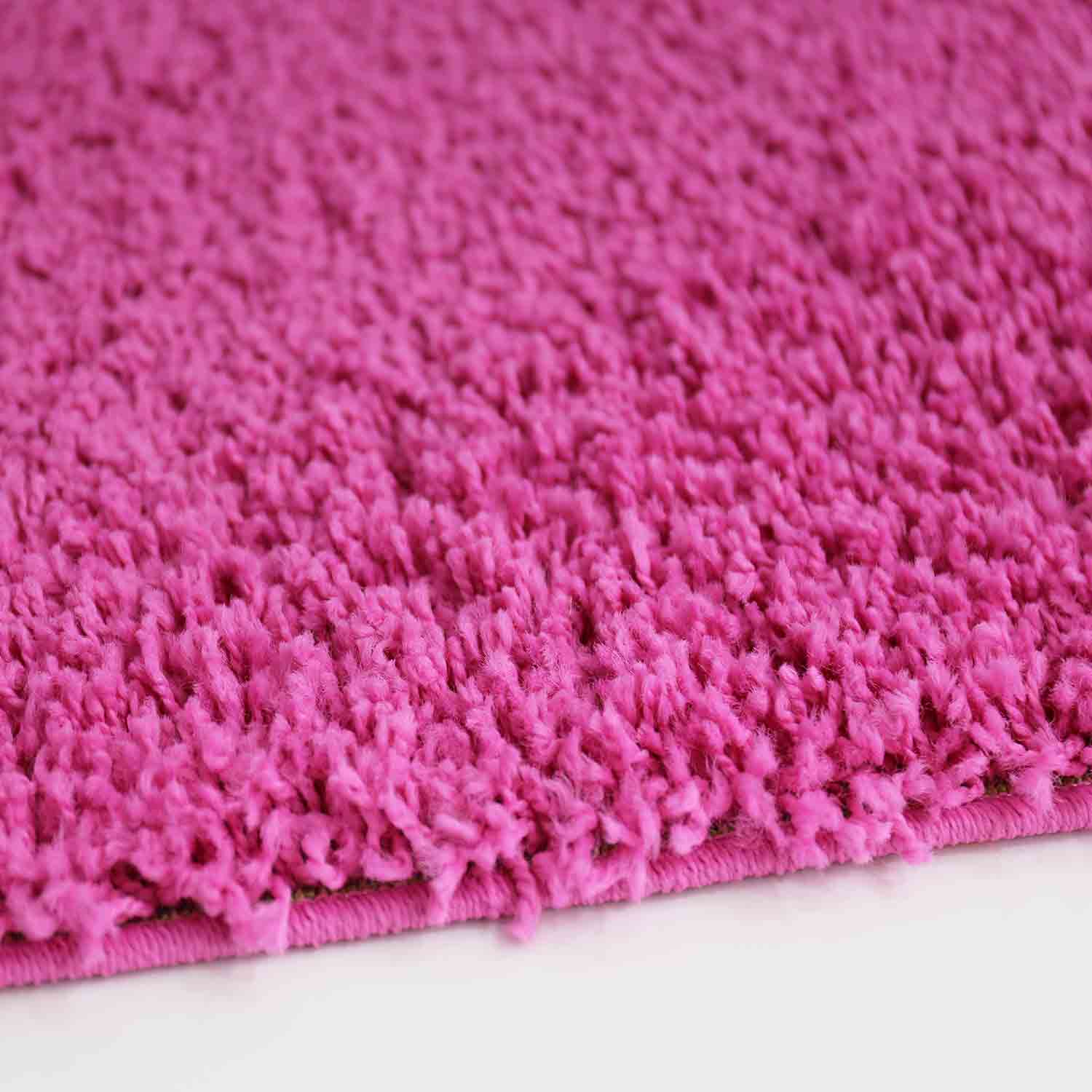 Prime Shaggy High Pile Long Pile Solid Color Modern Pink Rose Rug for Living Room, Bedroom-4