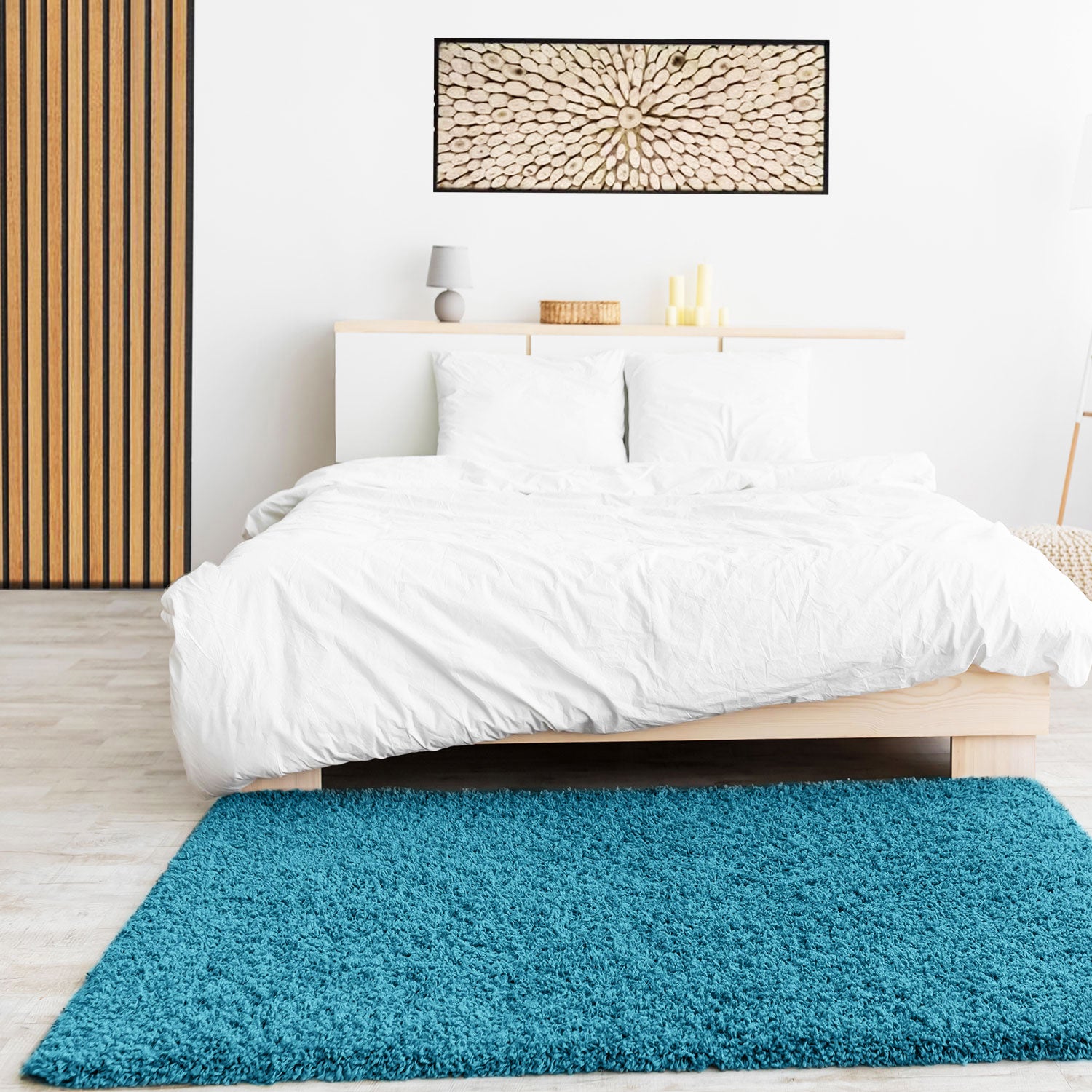 Teppich Prime Shaggy Hochflor Langflor Einfarbig Modern Türkis für Wohnzimmer, Schlafzimmer, küche