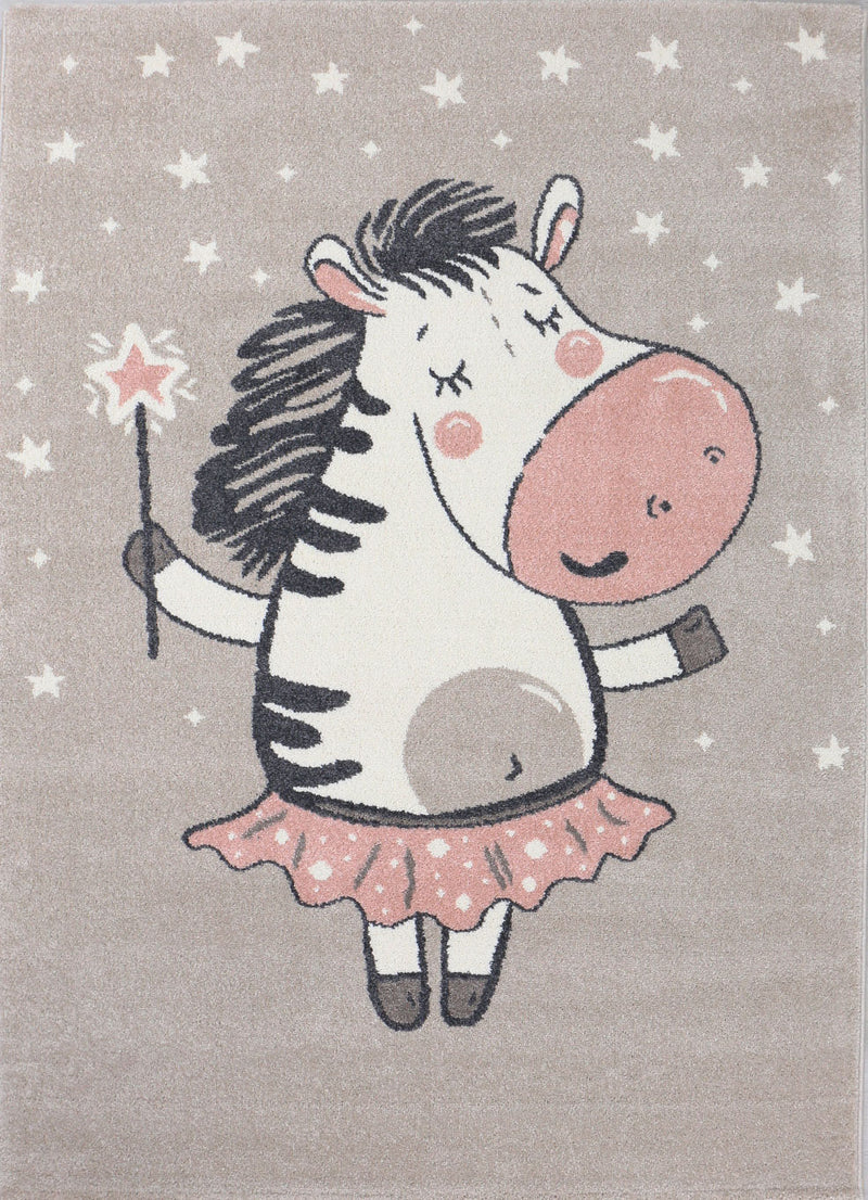 Kinderteppich kinderzimmer Teppich Pummelzebra Spiel Zimmer für Kinder Flauschig Beige-zoom-