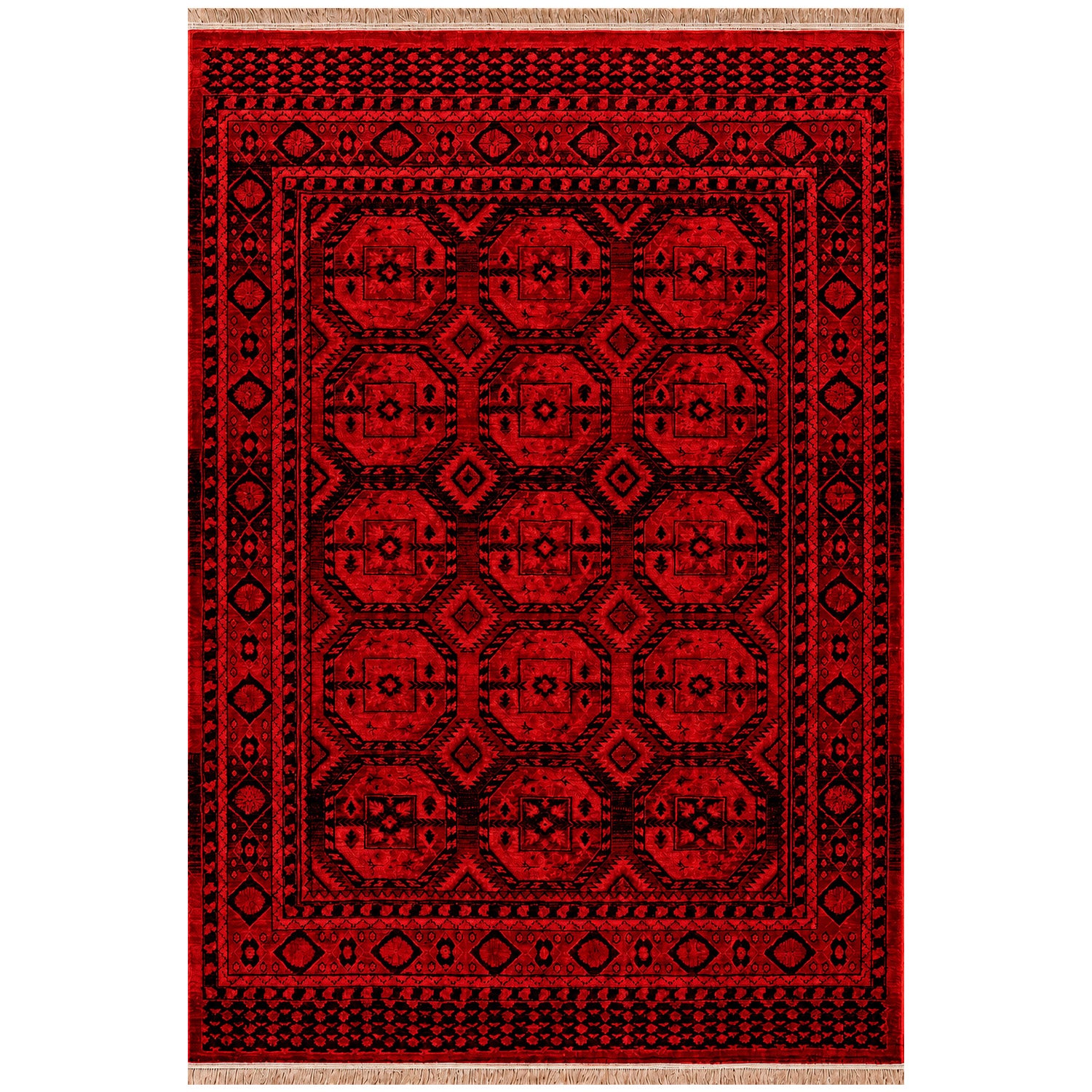 Teppich ROYAL Dunkelrot im Vintage-Orient Stil“– Hochwertig & Pflegeleicht-zoom-8