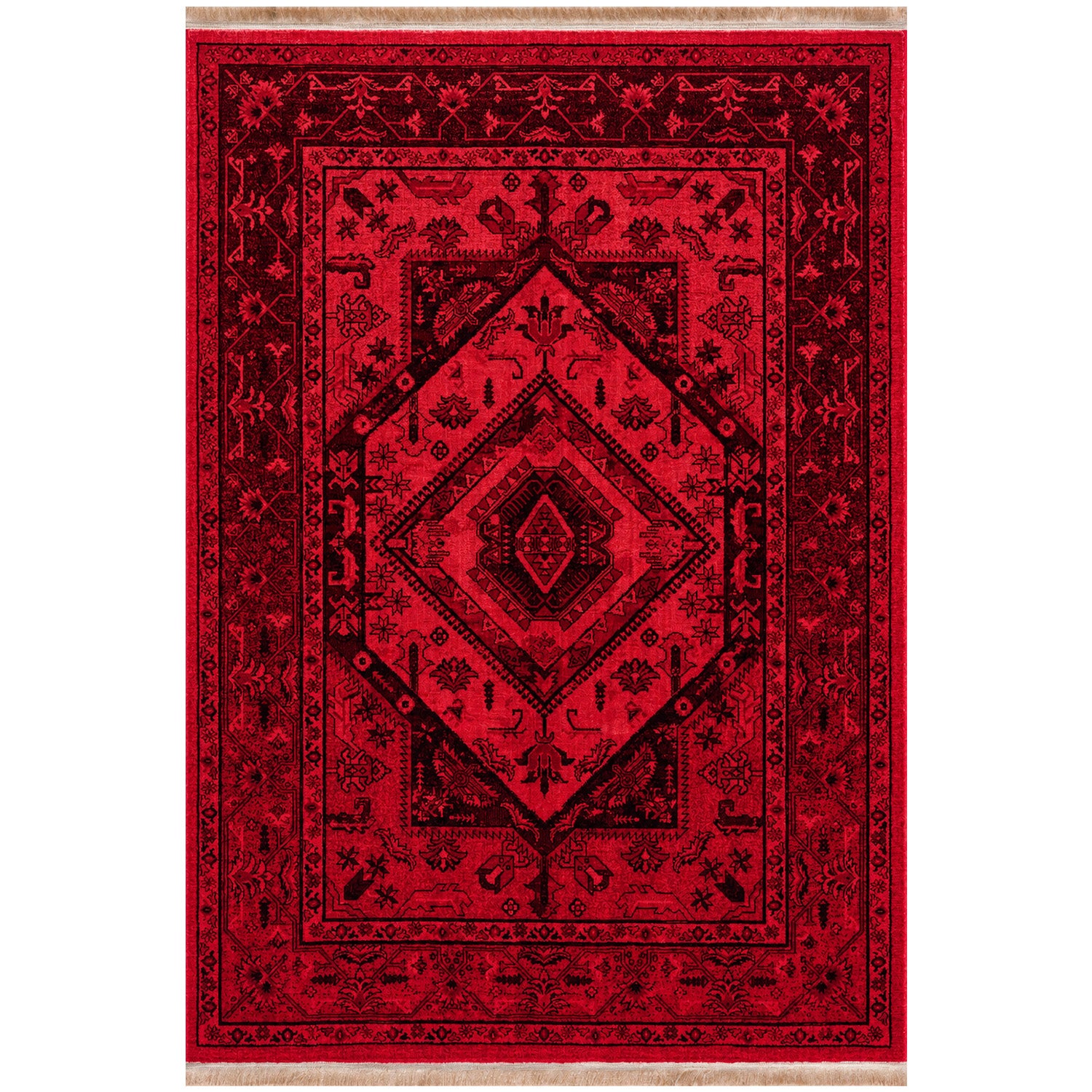 Teppich ROYAL Dunkelrot im Vintage-Orient Stil“– Hochwertig & Pflegeleicht-15