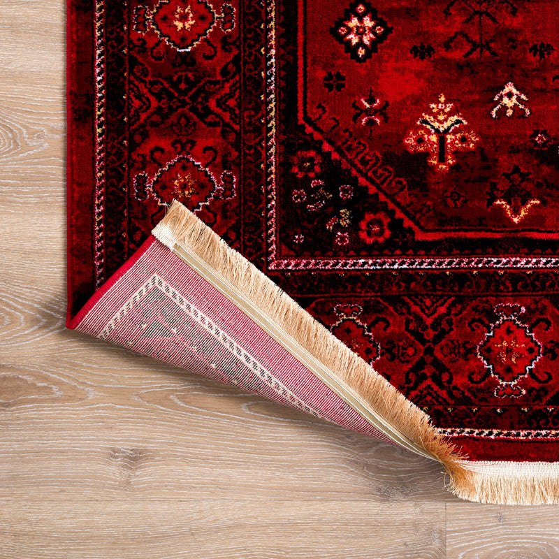 Teppich Home ROYAL Dunkelrot im Vintage-Orient Stil“– Hochwertig & Pflegeleicht-zoom-