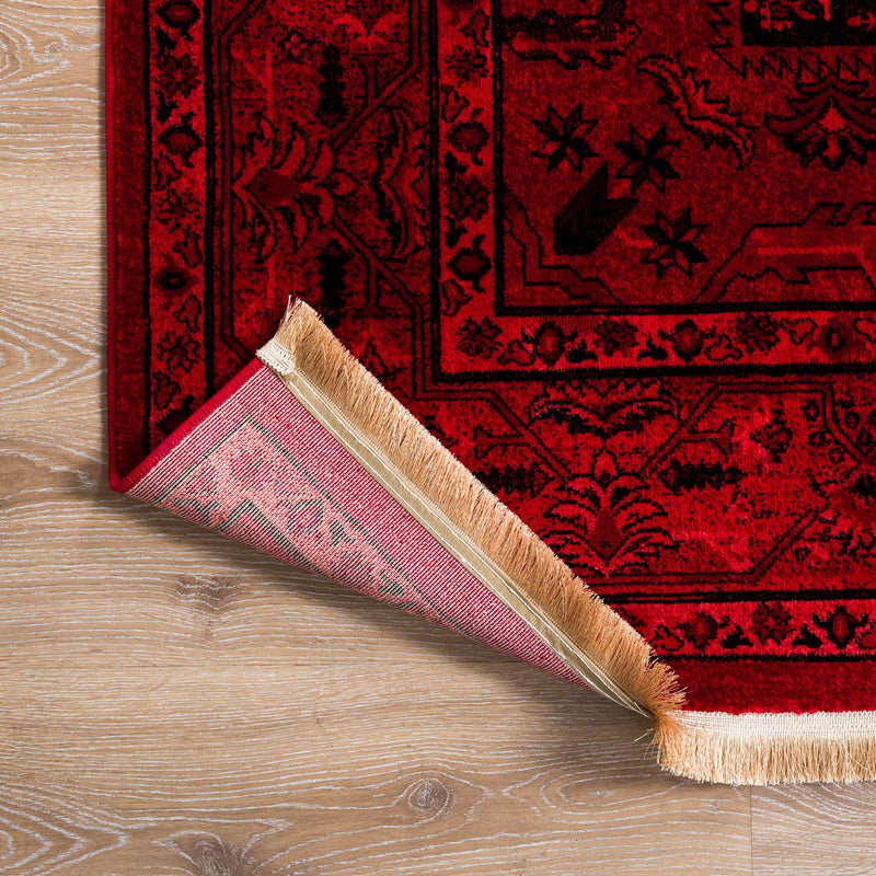 Teppich Home ROYAL Dunkelrot im Vintage-Orient Stil“– Hochwertig & Pflegeleicht-zoom-