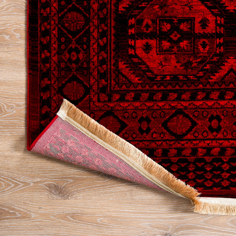Teppich Home ROYAL Dunkelrot im Vintage-Orient Stil“– Hochwertig & Pflegeleicht-zoom-