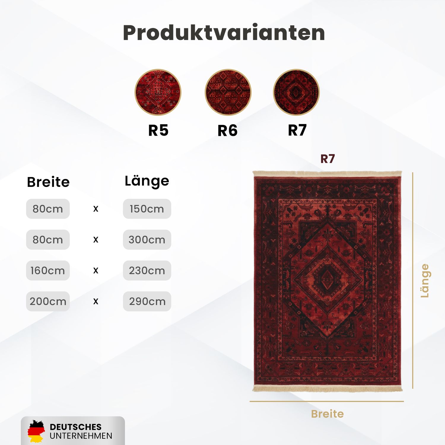 Teppich Home ROYAL Dunkelrot im Vintage-Orient Stil“– Hochwertig & Pflegeleicht-18