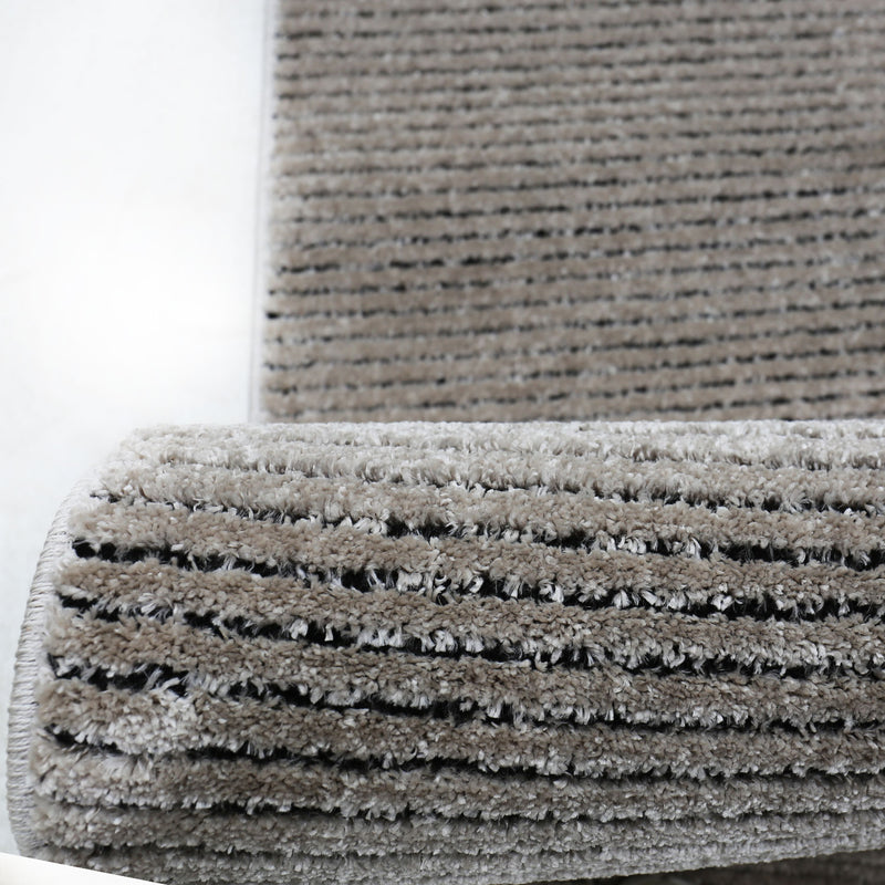 Teppich Streifen mit konturenschnitt Modern für Wohnzimmer, Schlafzimmer, Kinderzimmer-zoom-