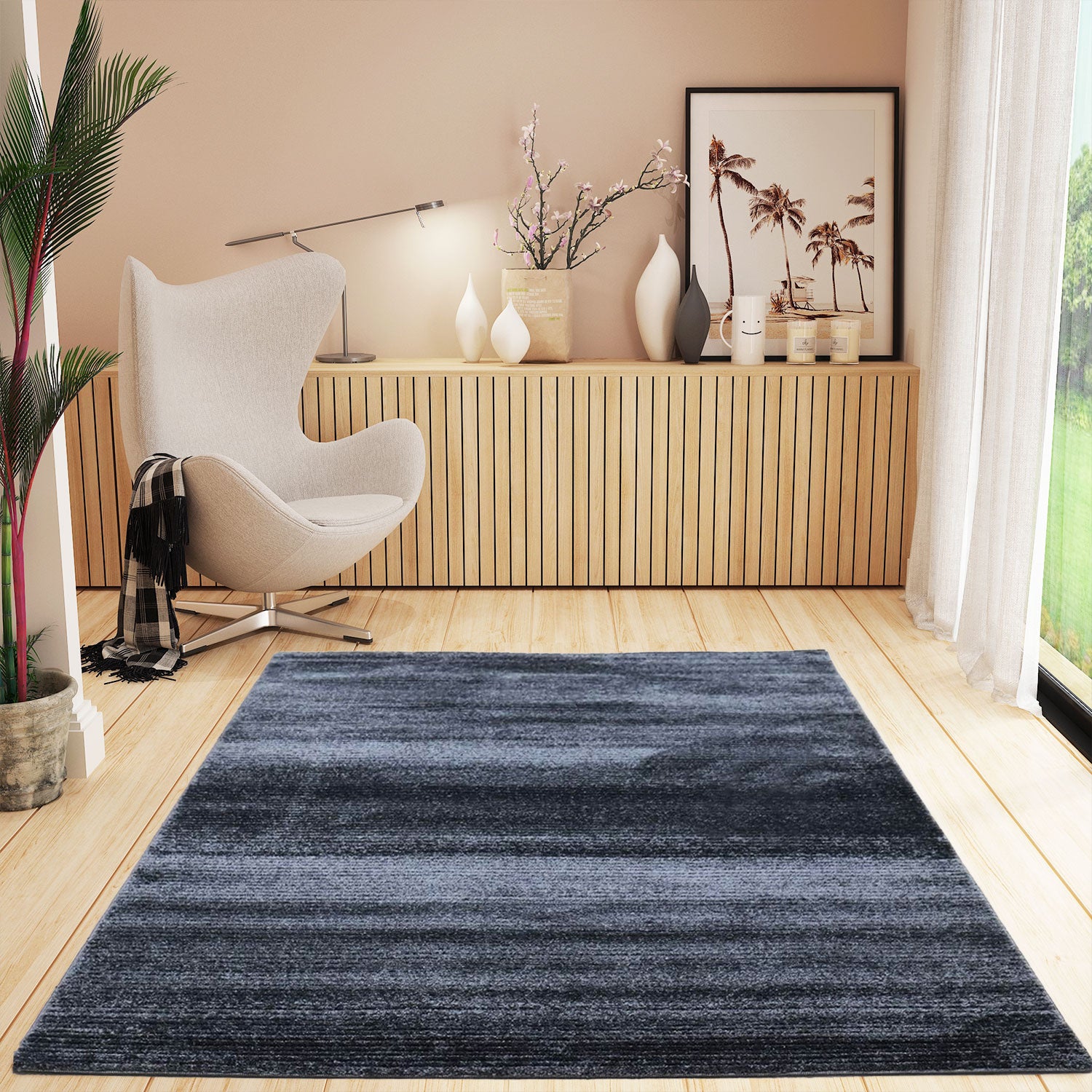 Teppich Streifen mit konturenschnitt Modern für Wohnzimmer, Schlafzimmer, Kinderzimmer-zoom-11